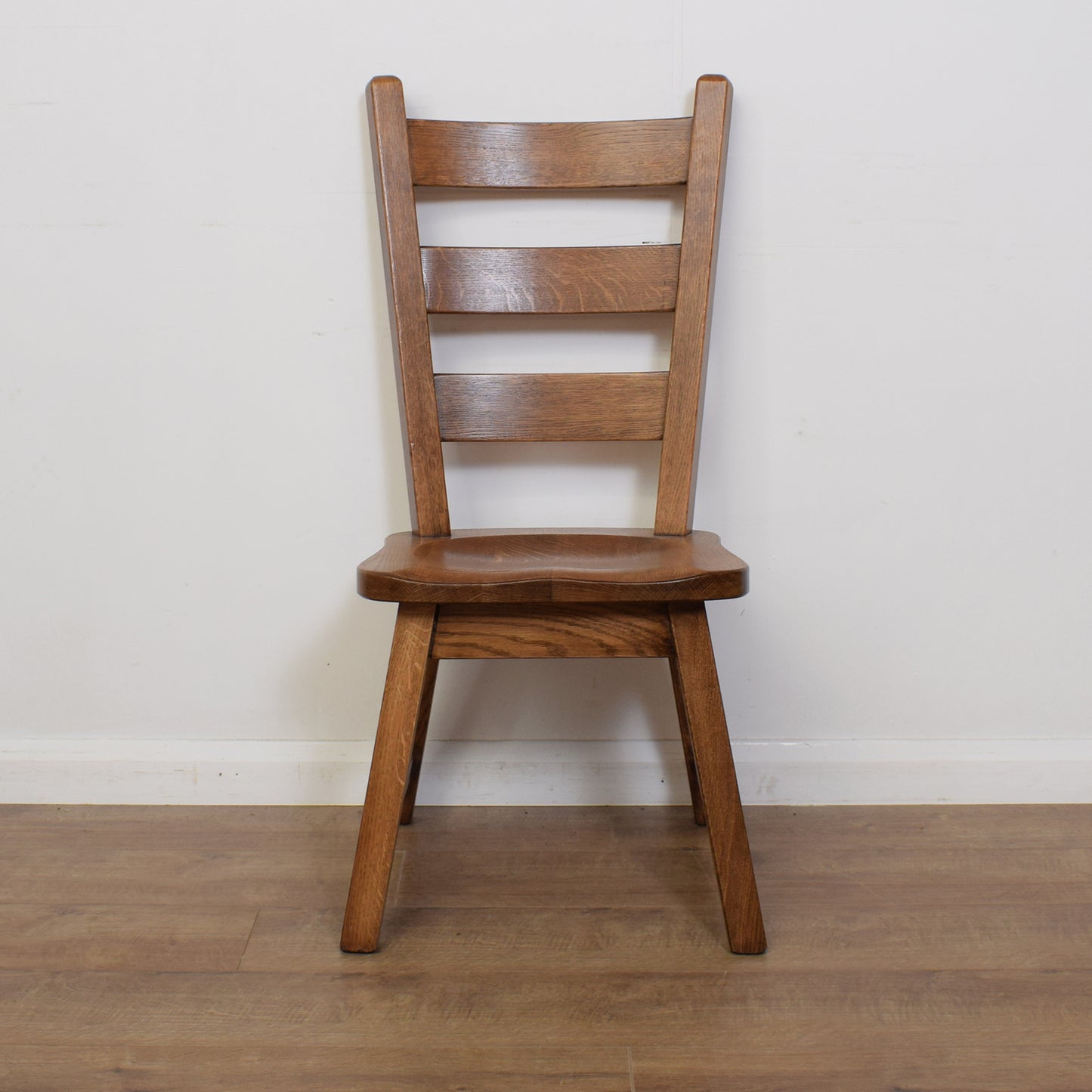 Solid Oak Dining Table And Six Chairs