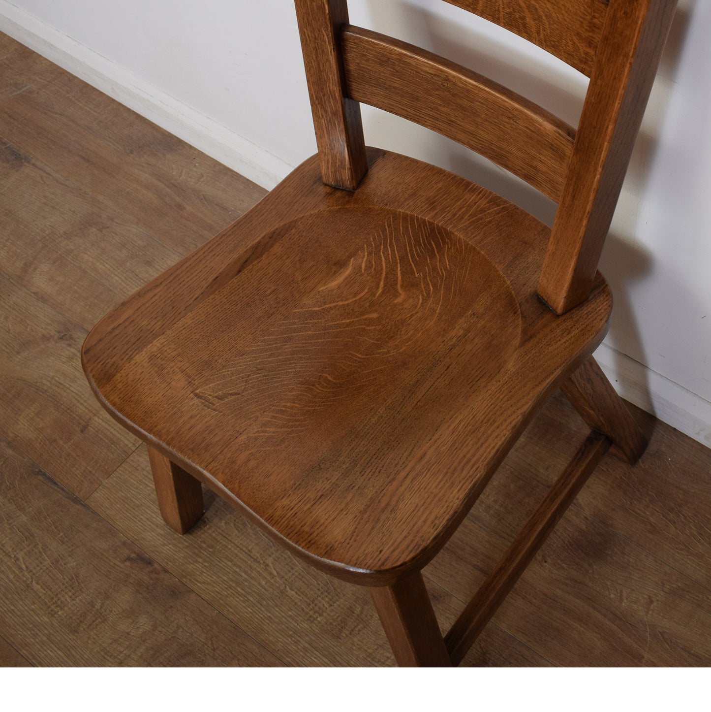 Solid Oak Dining Table And Six Chairs