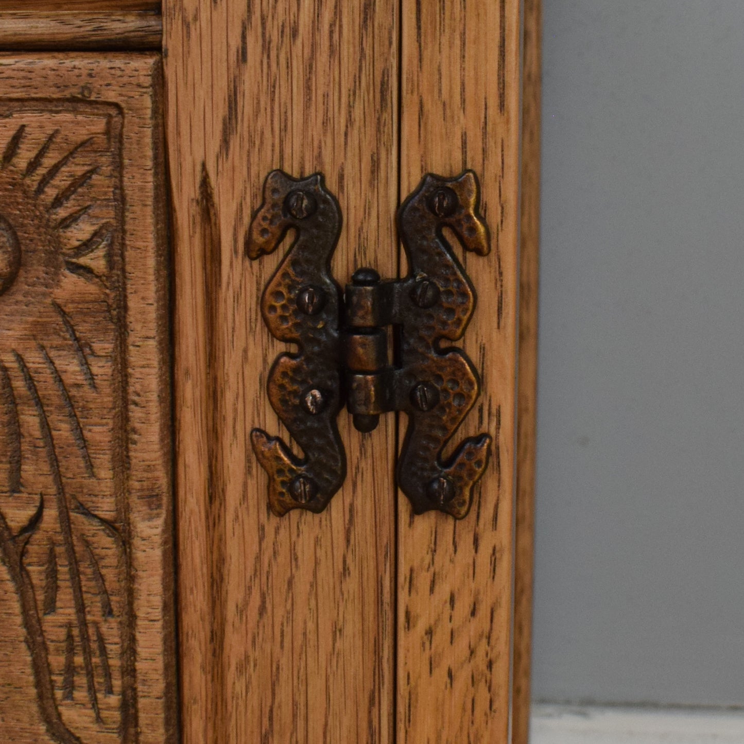 Restored Oak Glazed Bookcase