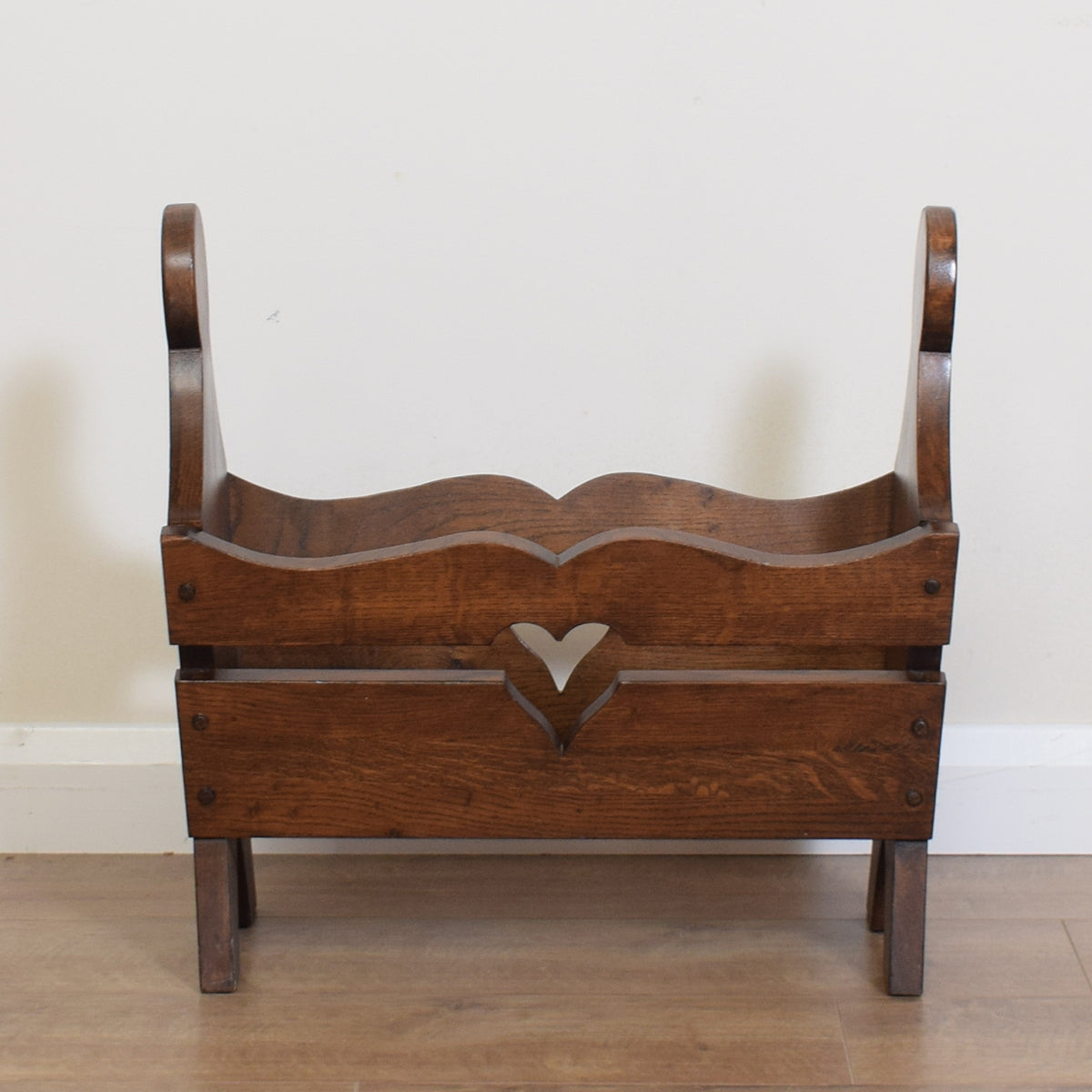 Restored Oak Magazine Rack