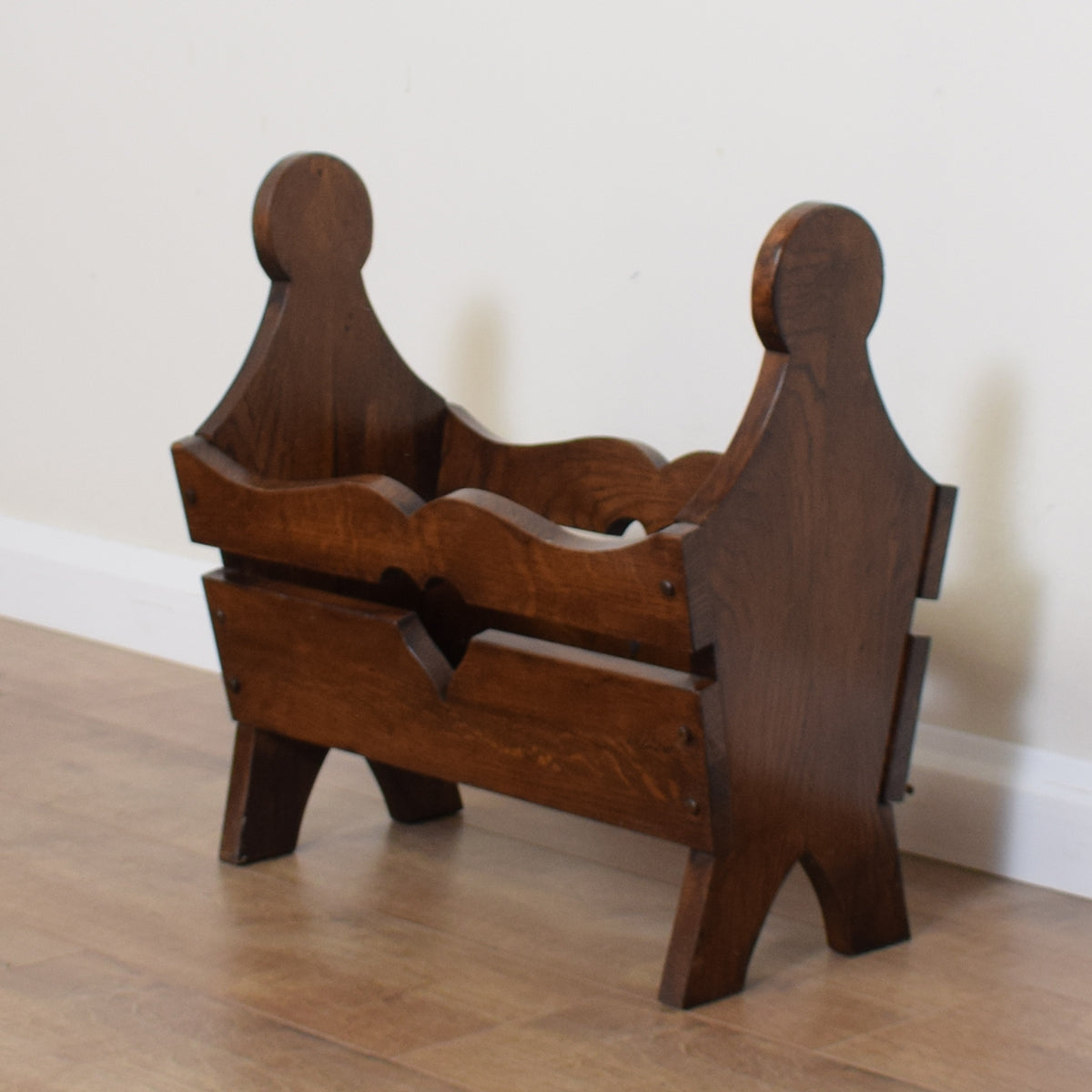 Restored Oak Magazine Rack