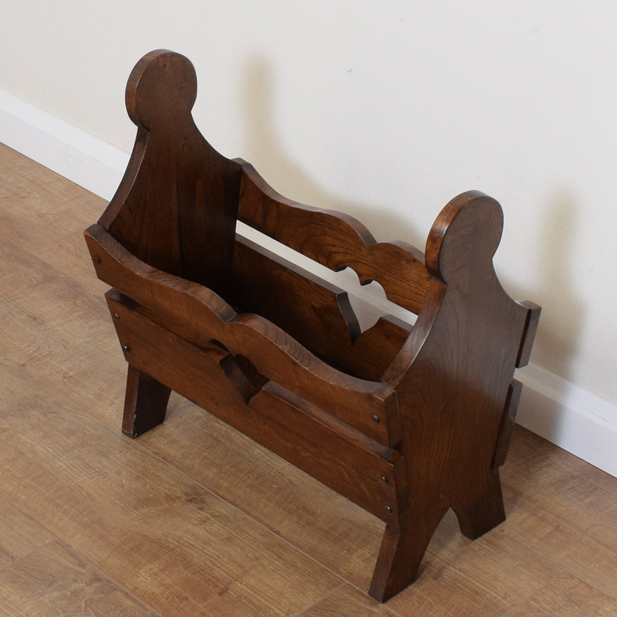 Restored Oak Magazine Rack