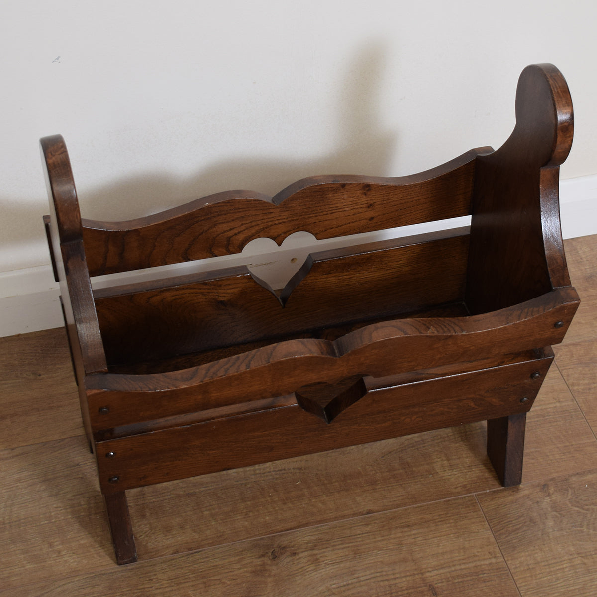 Restored Oak Magazine Rack