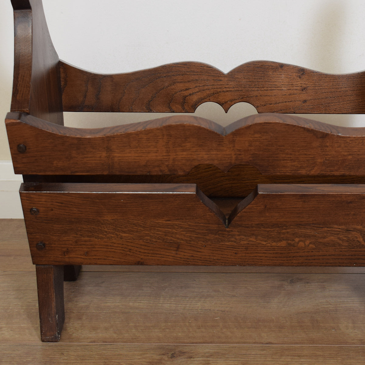 Restored Oak Magazine Rack