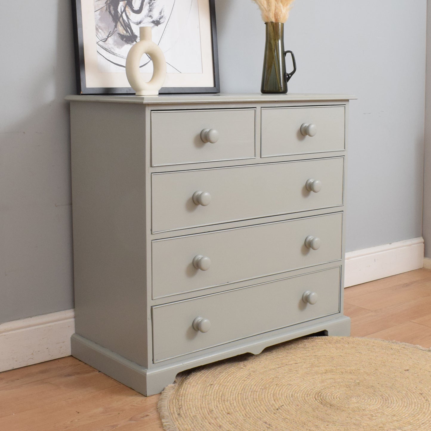 Painted Pine Chest of Drawers