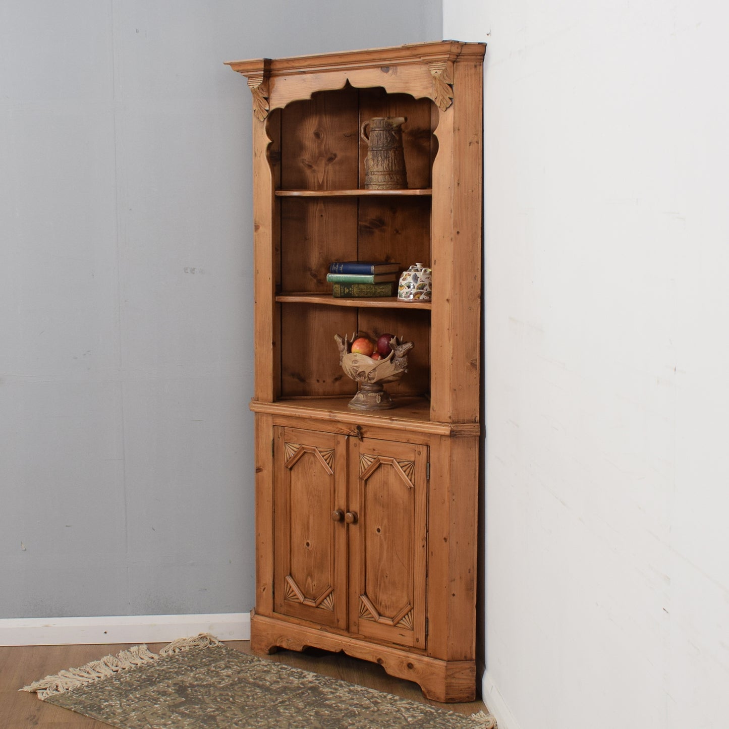 Large Solid Pine Corner Unit