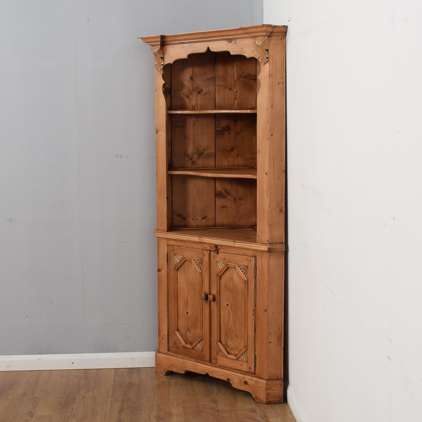 Large Solid Pine Corner Unit