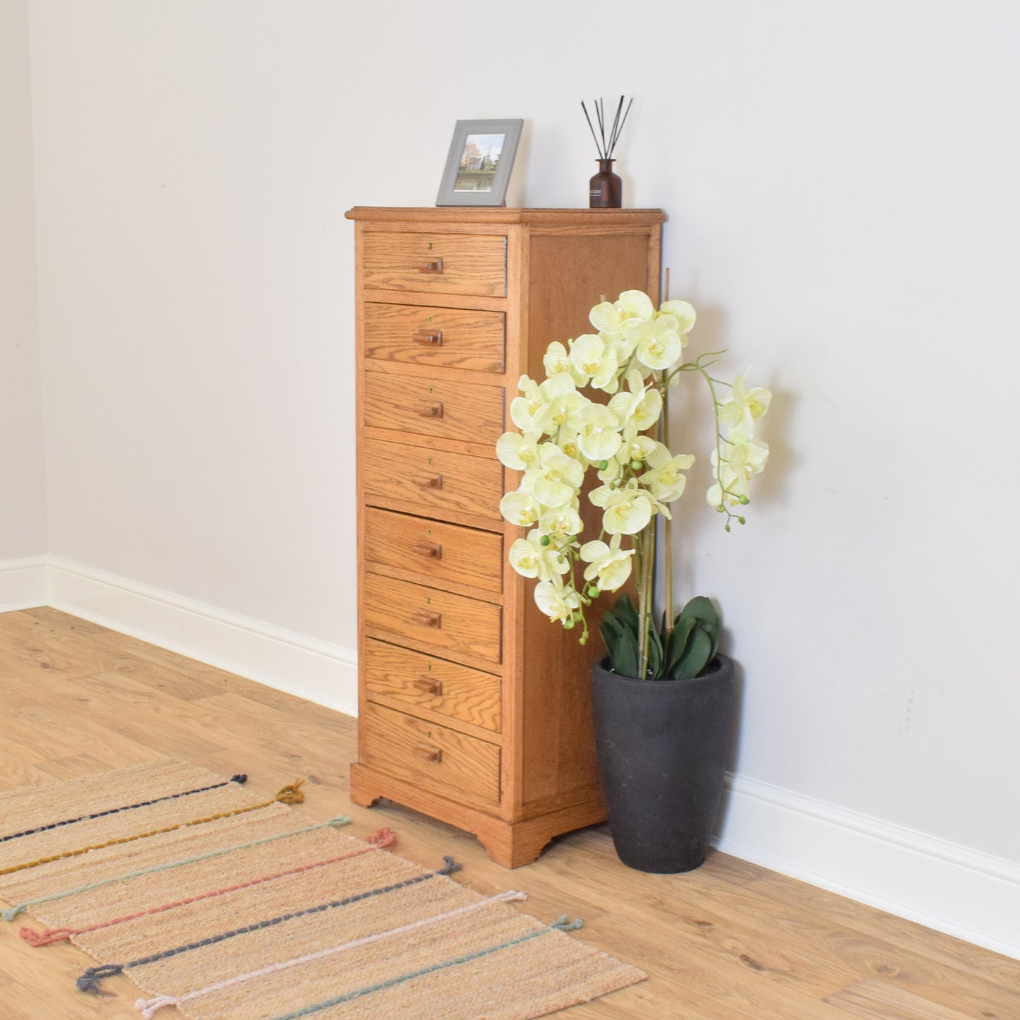 Restored Oak Wellington Chest