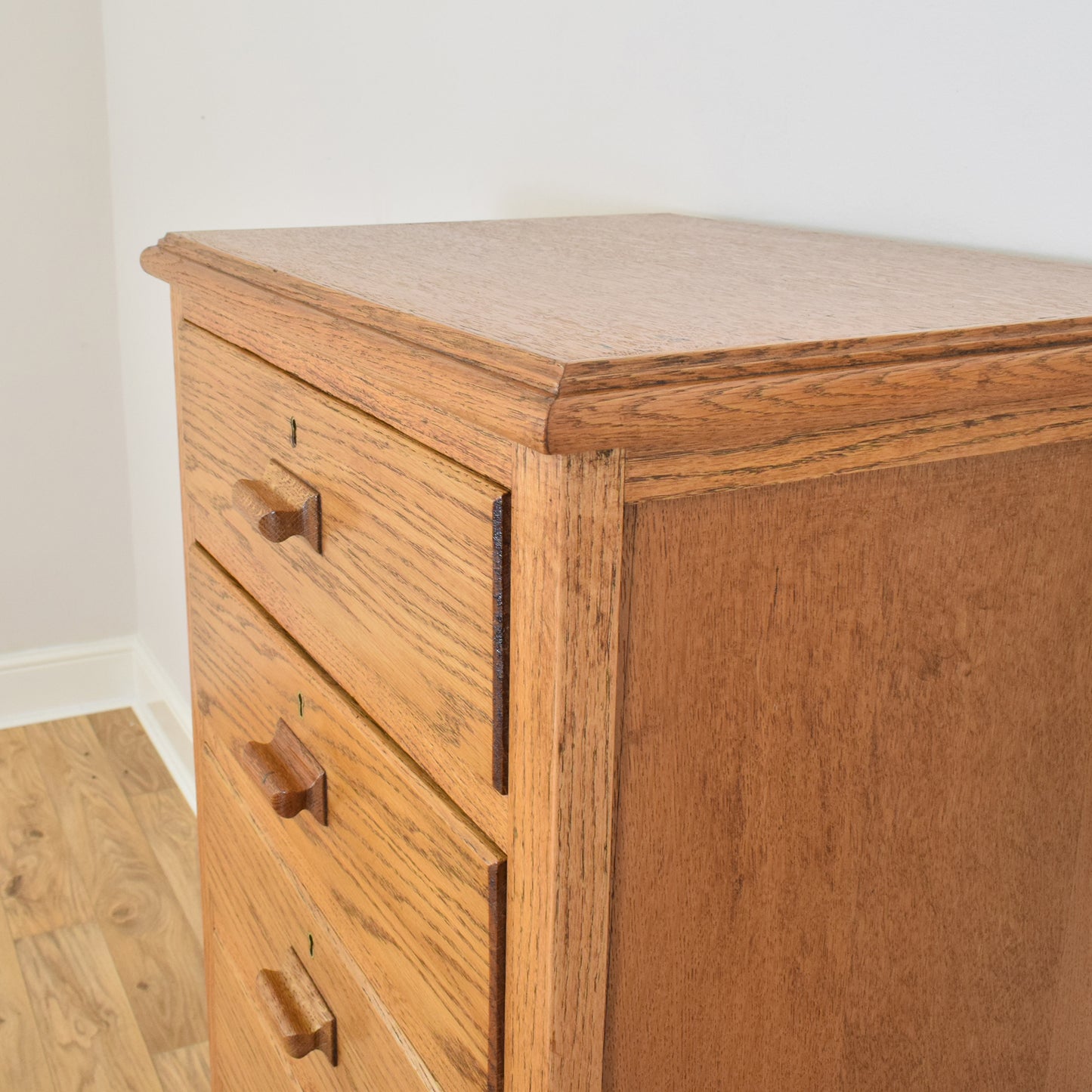 Restored Oak Wellington Chest