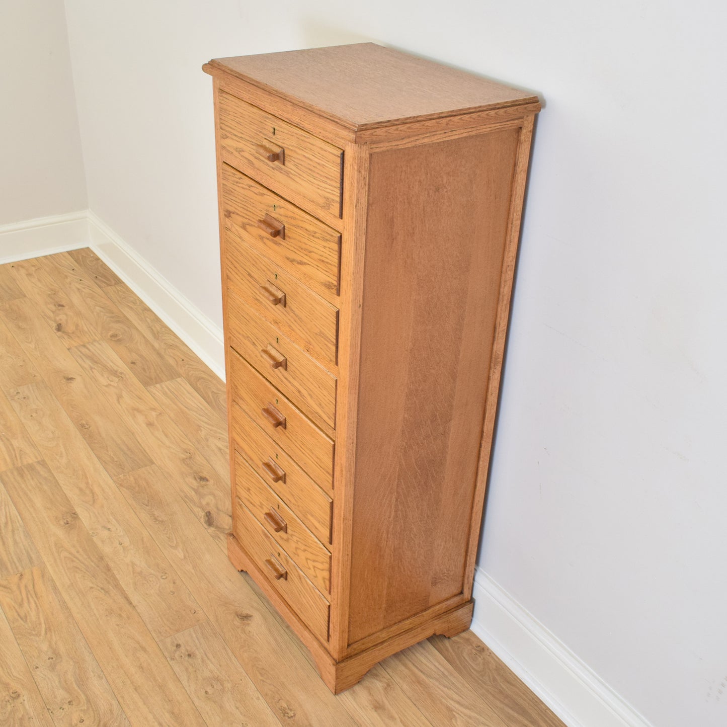 Restored Oak Wellington Chest
