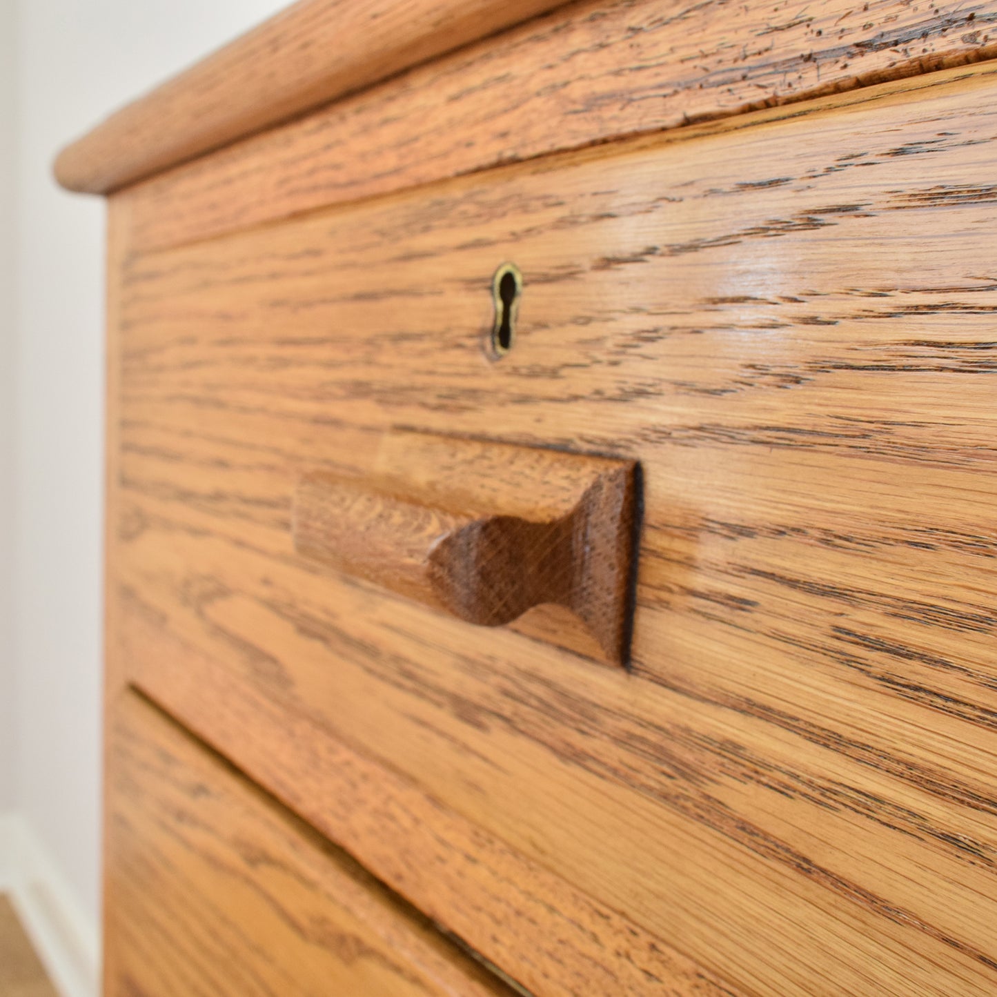 Restored Oak Wellington Chest