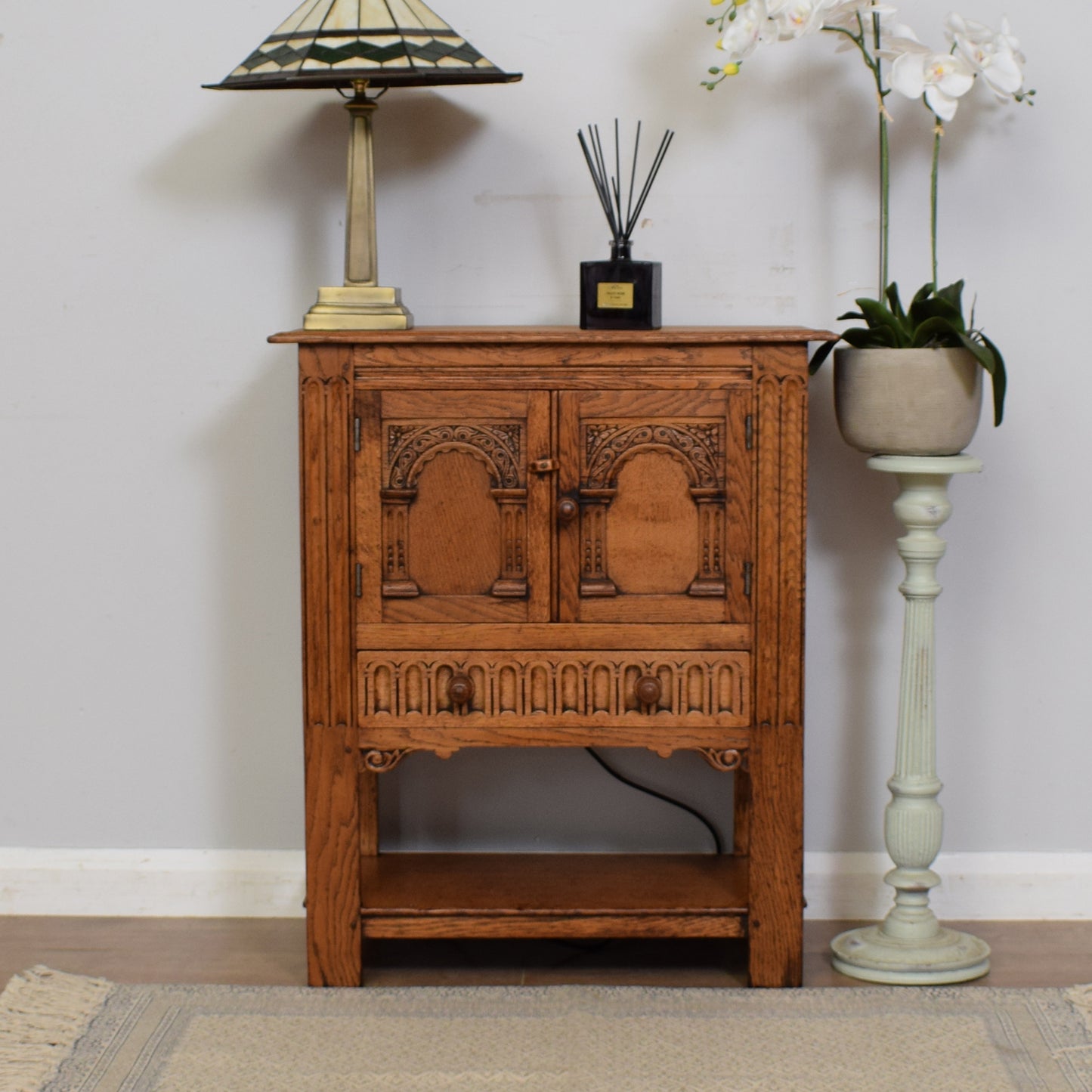 Carved Oak Cabinet