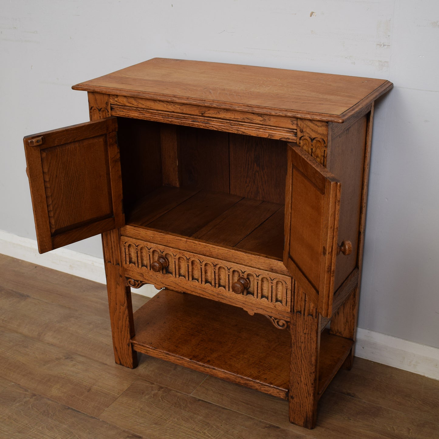 Carved Oak Cabinet