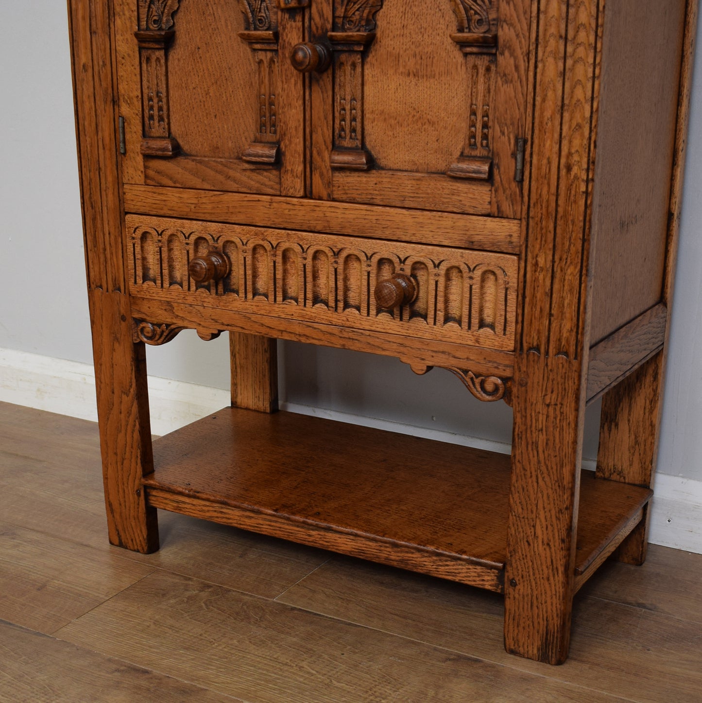 Carved Oak Cabinet