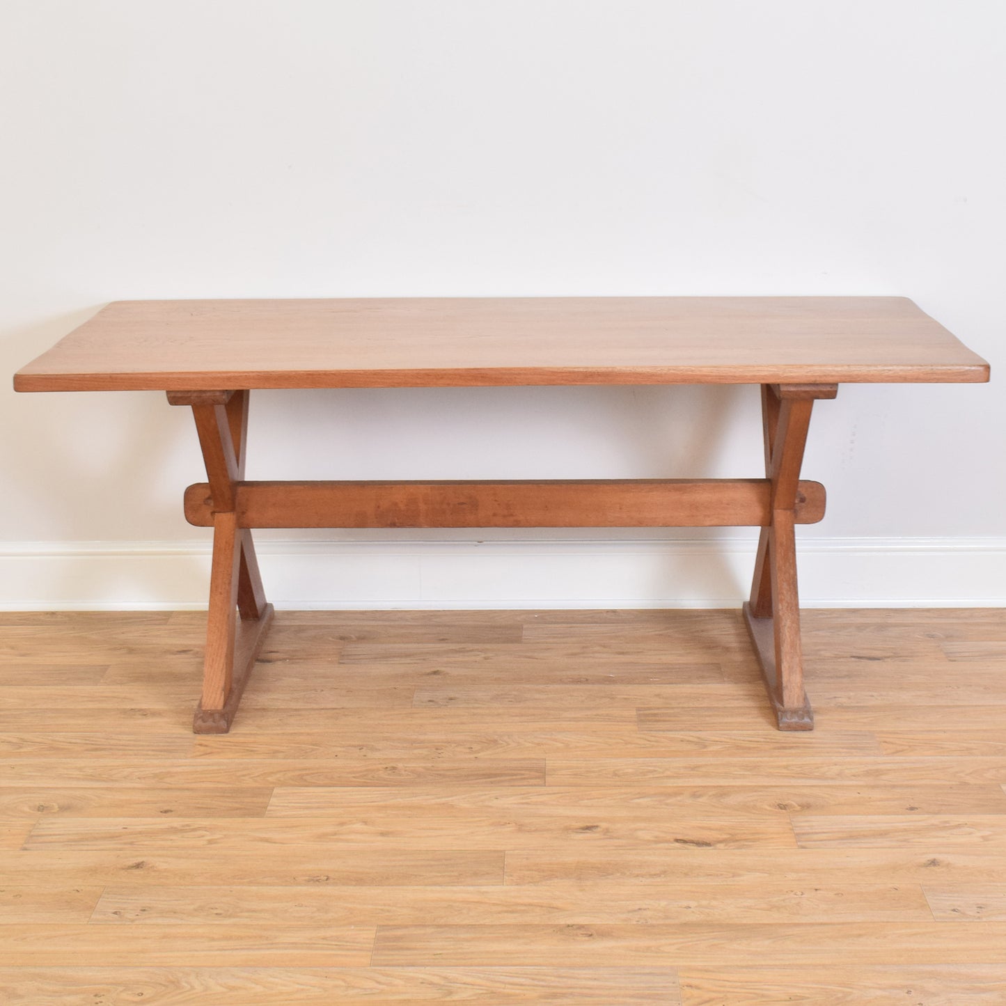 Restored Oak Table and Six Chairs