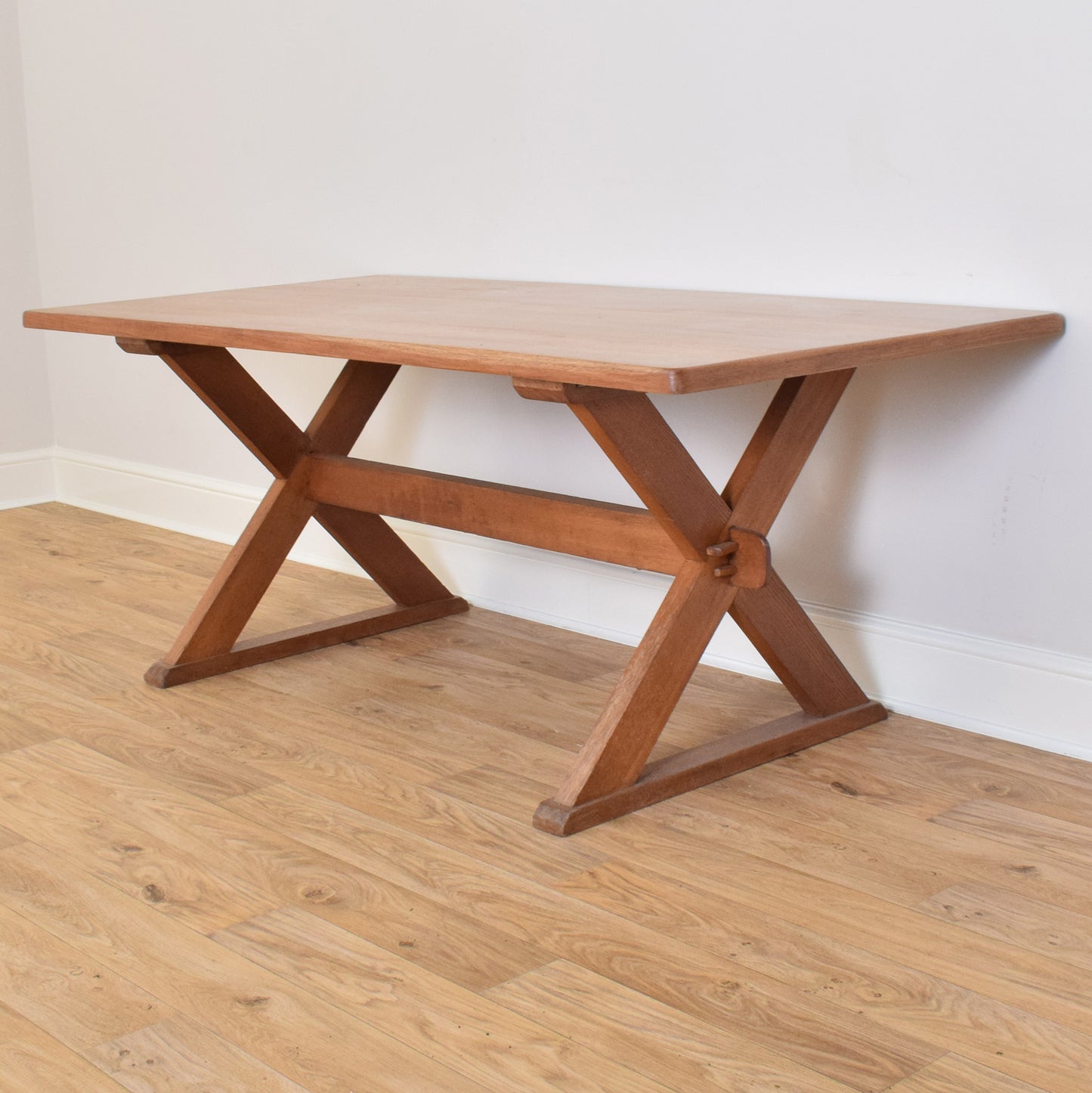 Restored Oak Table and Six Chairs