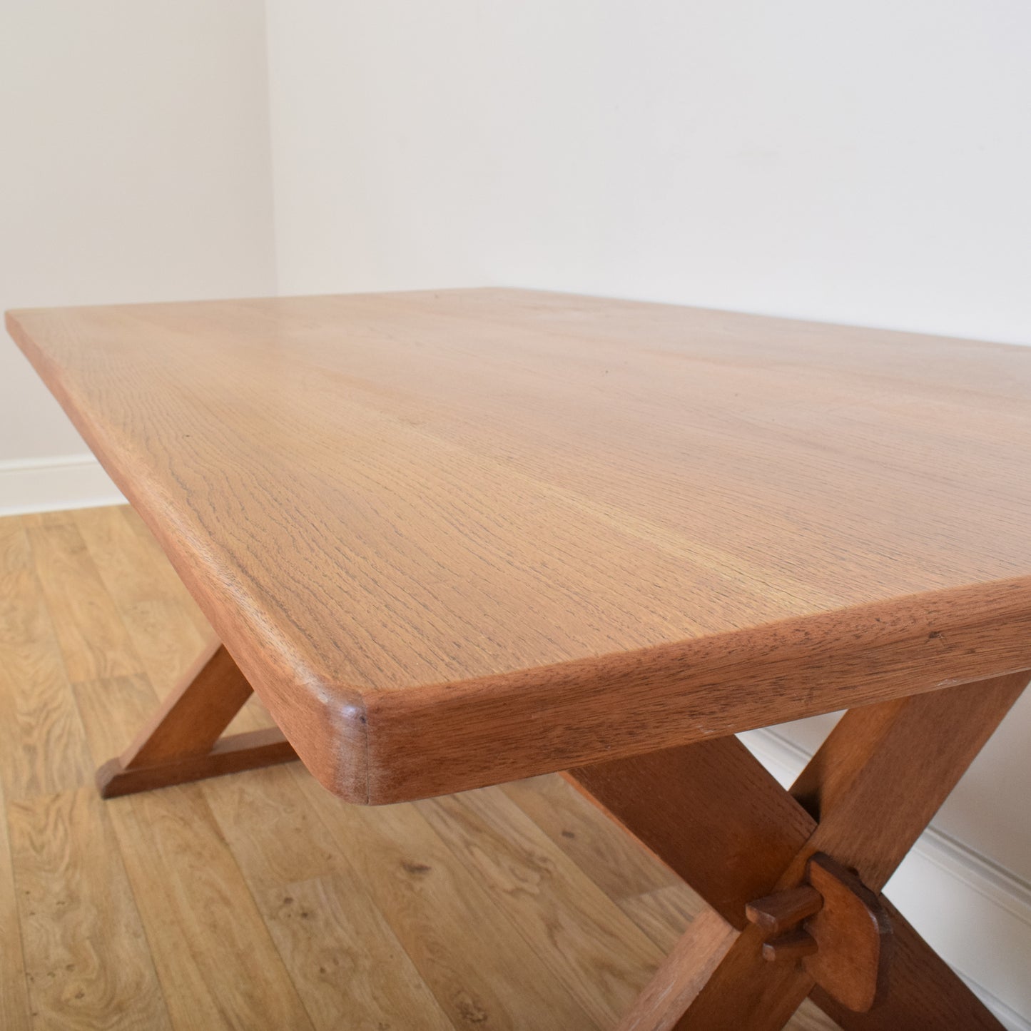 Restored Oak Table and Six Chairs