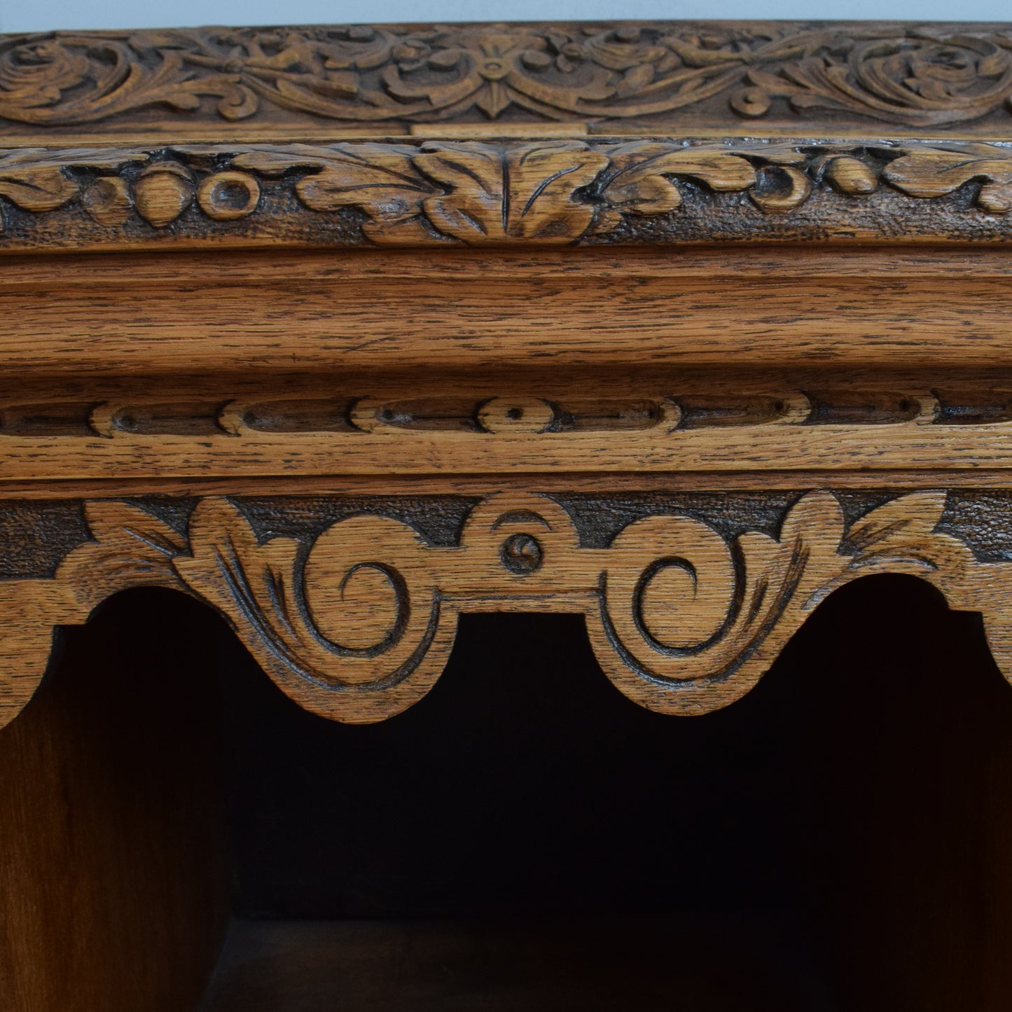 Ornate Carved Oak Sideboard