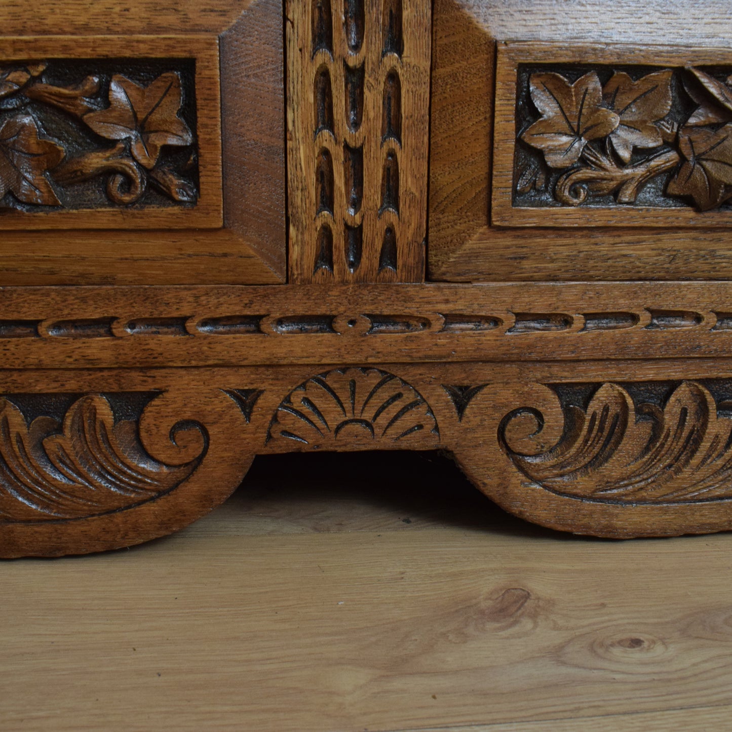 Ornate Carved Oak Sideboard