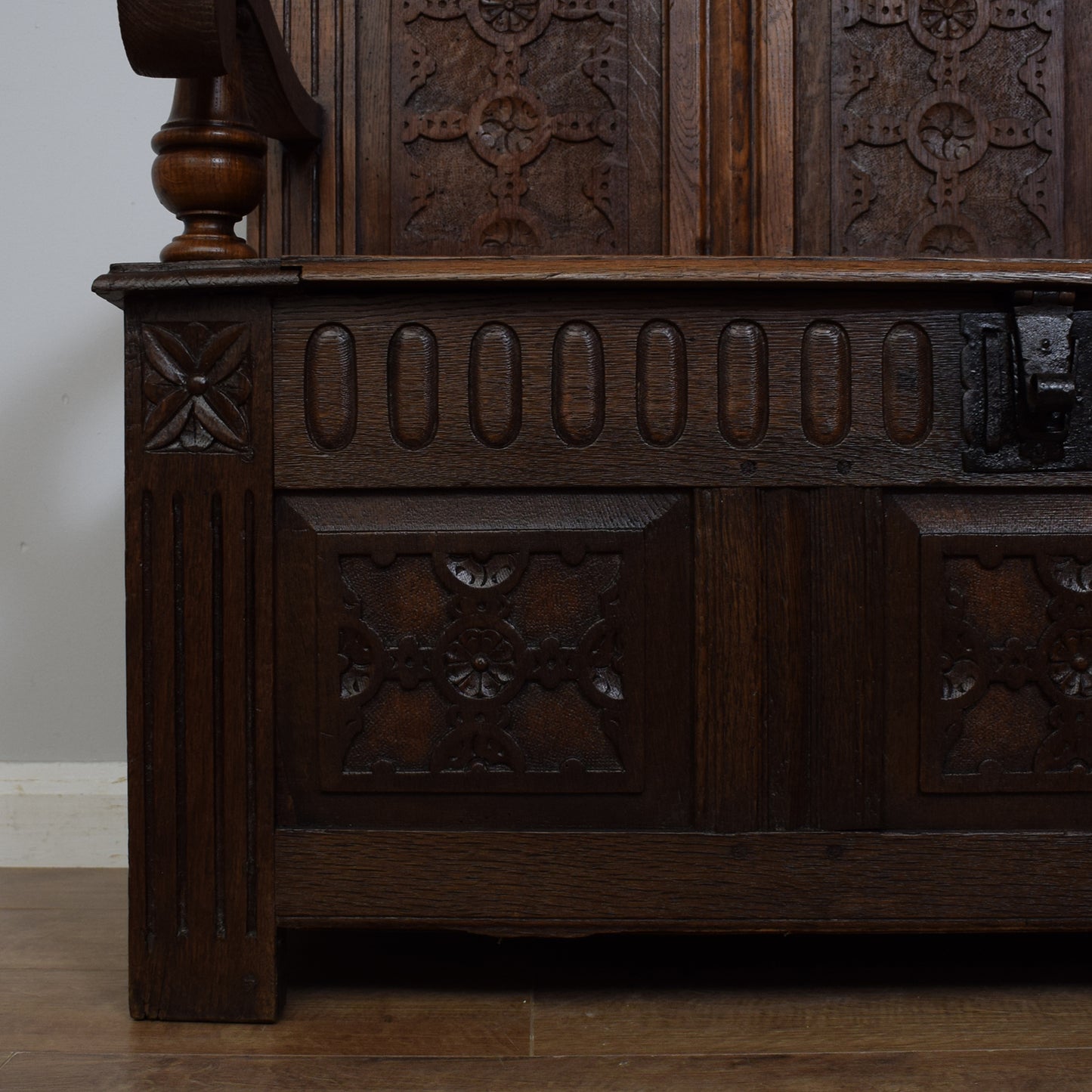 Vintage Oak Settle Bench