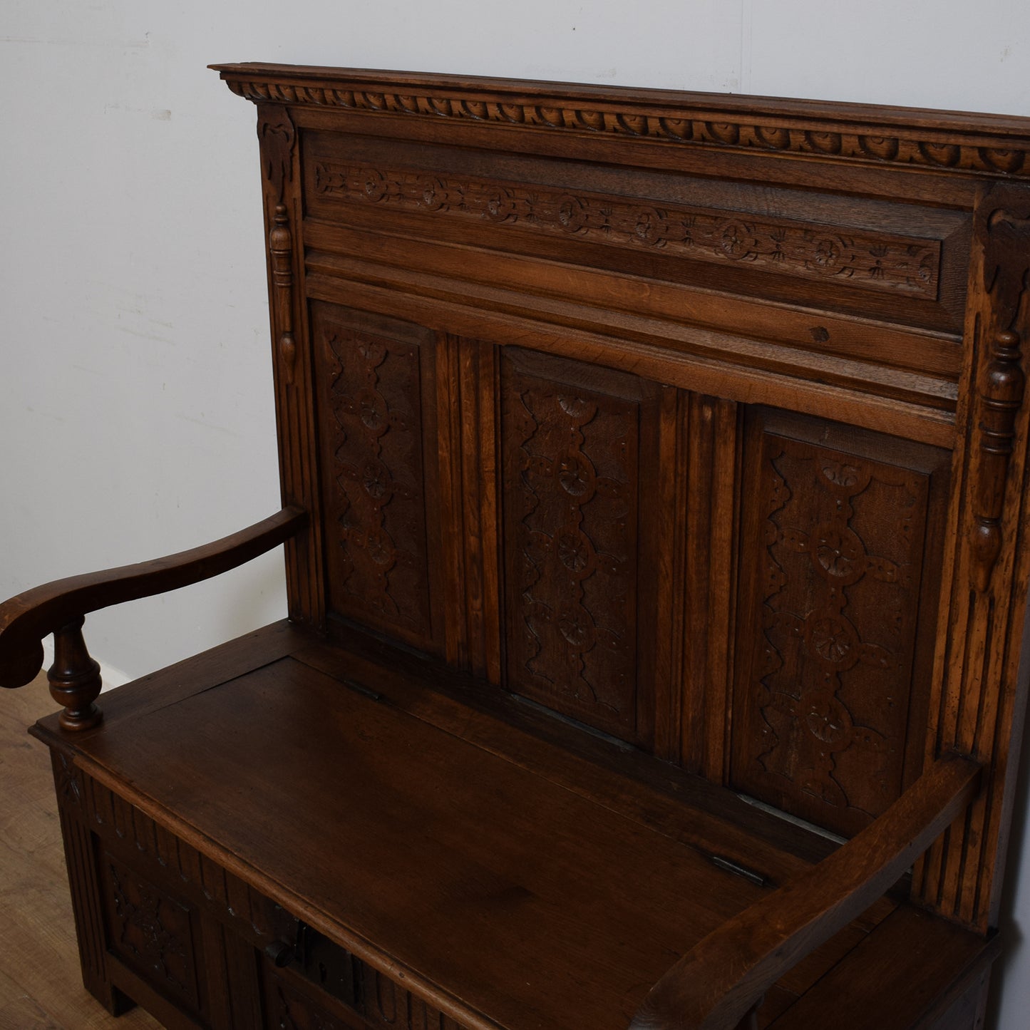 Vintage Oak Settle Bench