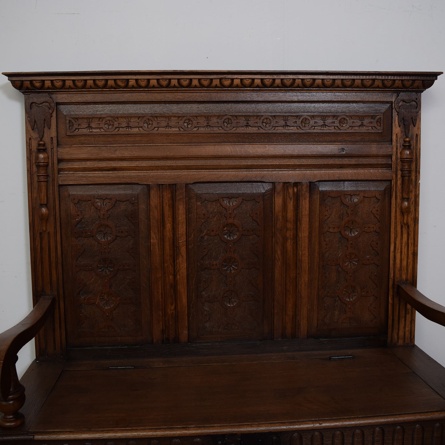 Vintage Oak Settle Bench