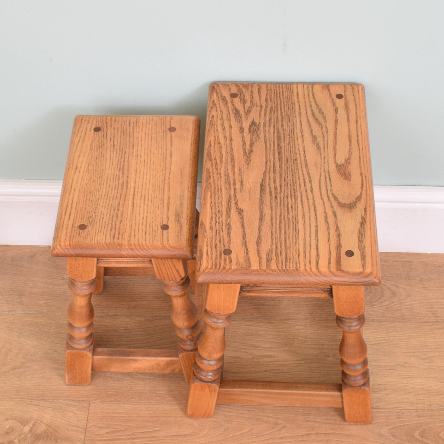 Oak Nest of Two Tables