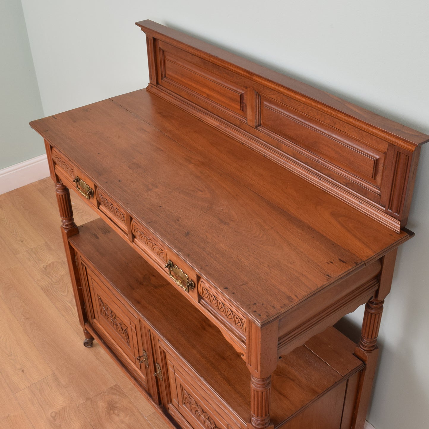Mahogany Sideboard with Intricate Carvings