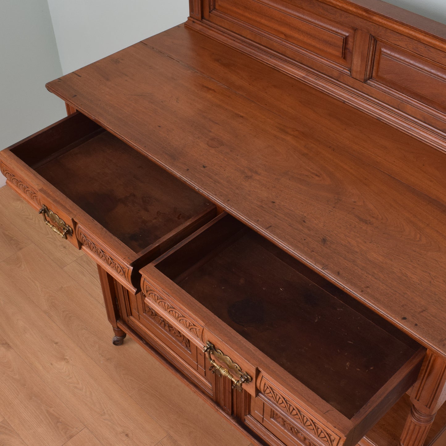 Mahogany Sideboard with Intricate Carvings
