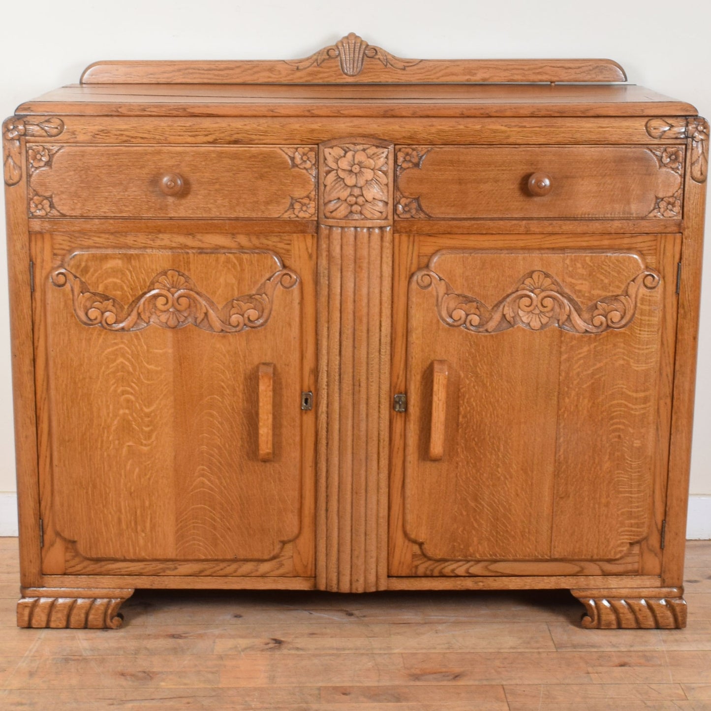 Carved Oak Sideboard
