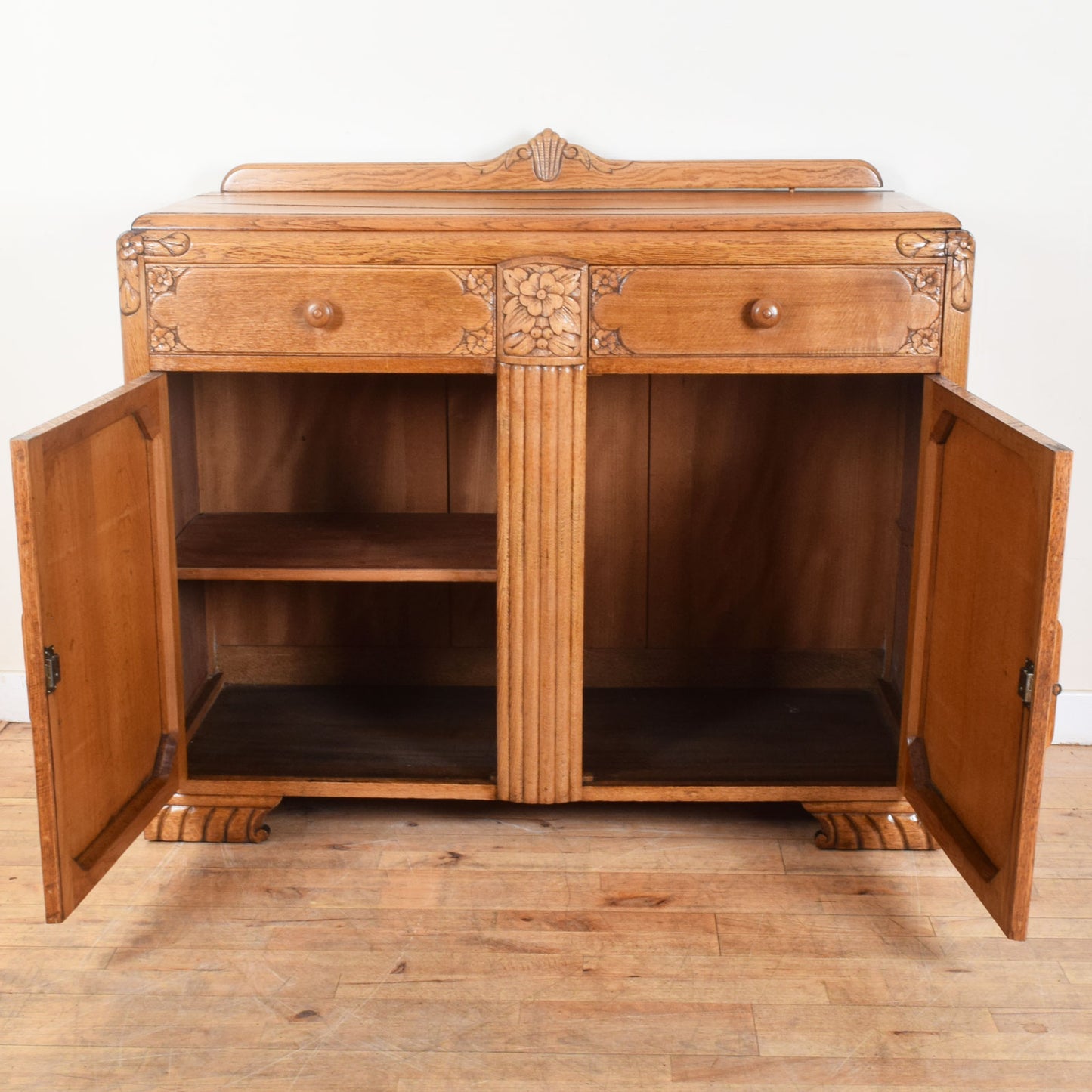 Carved Oak Sideboard