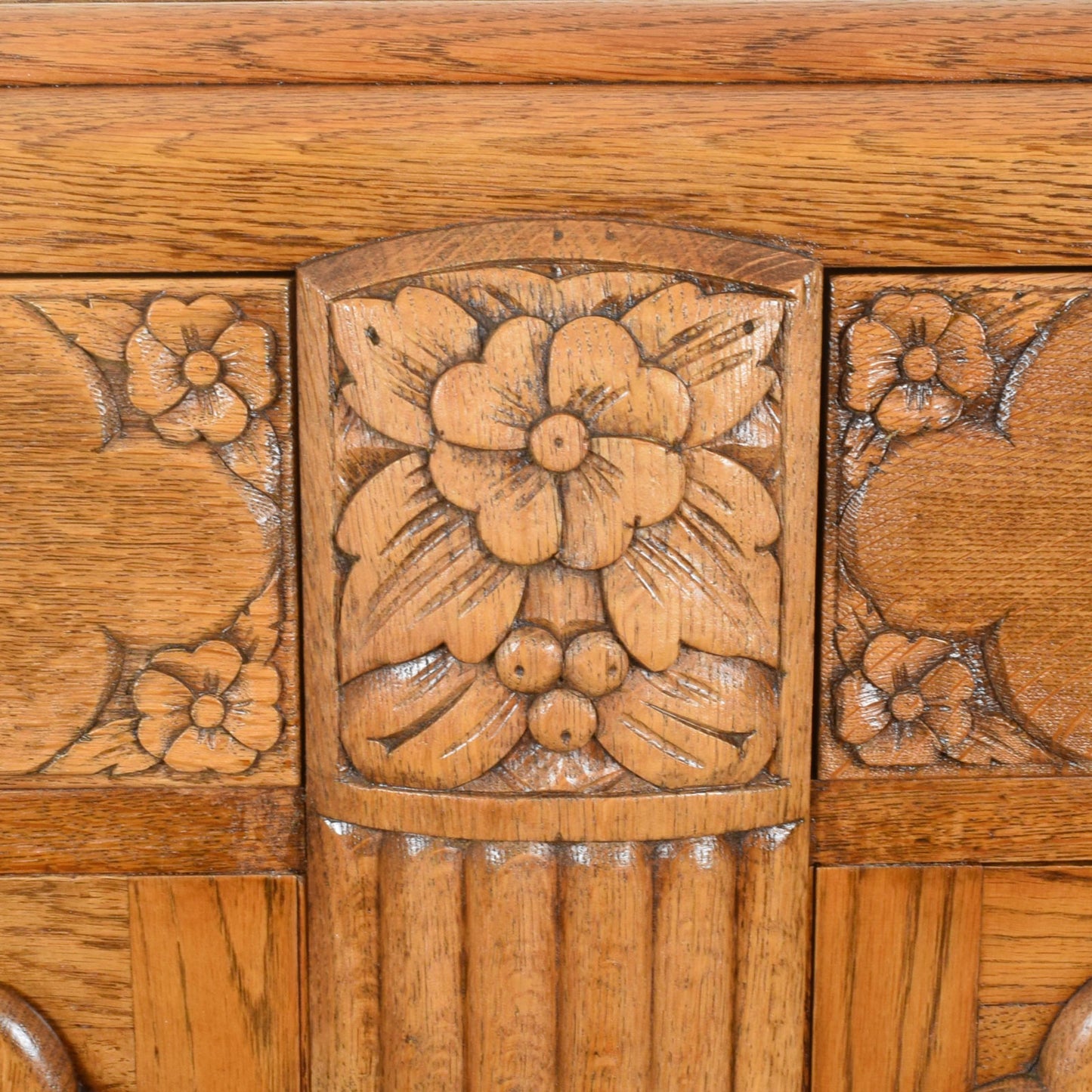 Carved Oak Sideboard