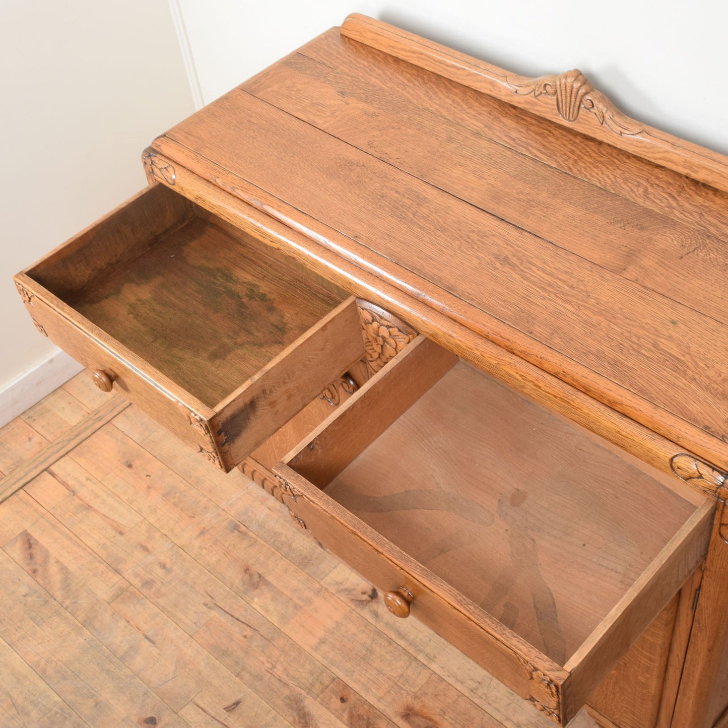 Carved Oak Sideboard