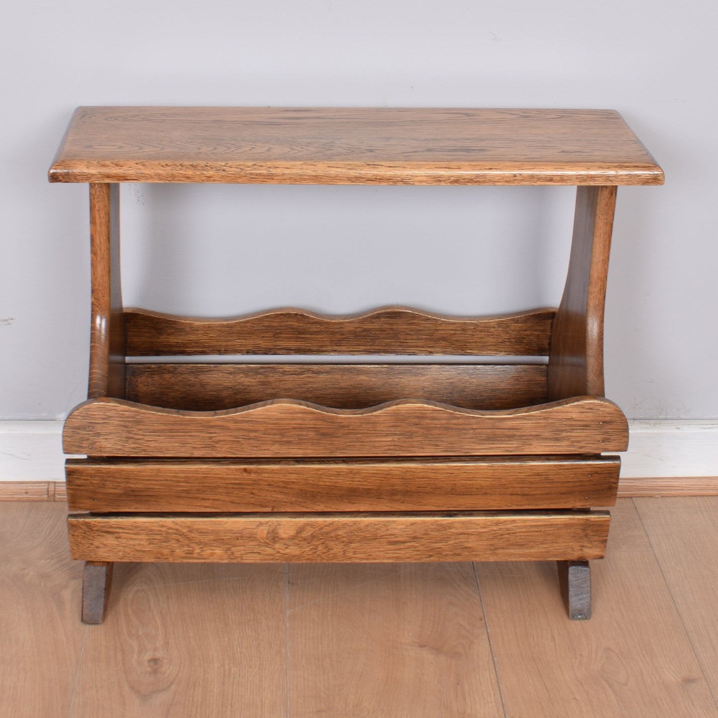 Restored Oak Magazine Rack