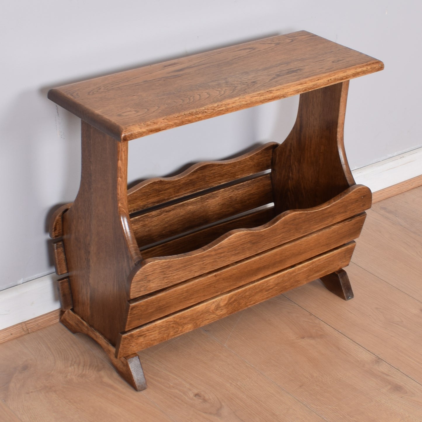 Restored Oak Magazine Rack