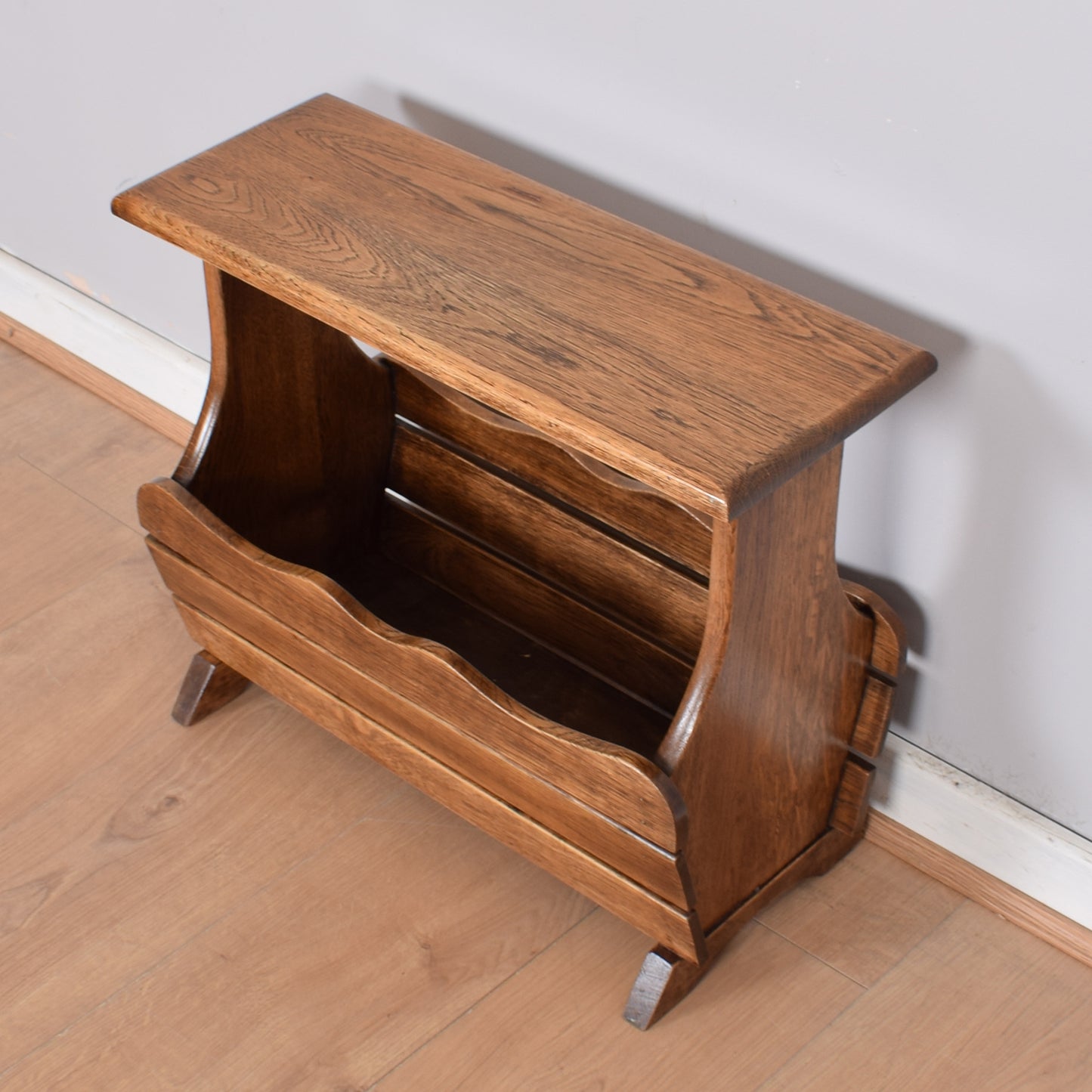 Restored Oak Magazine Rack