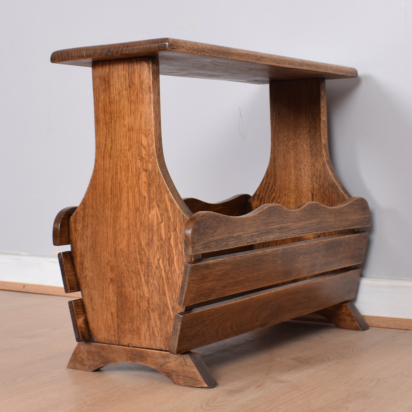 Restored Oak Magazine Rack