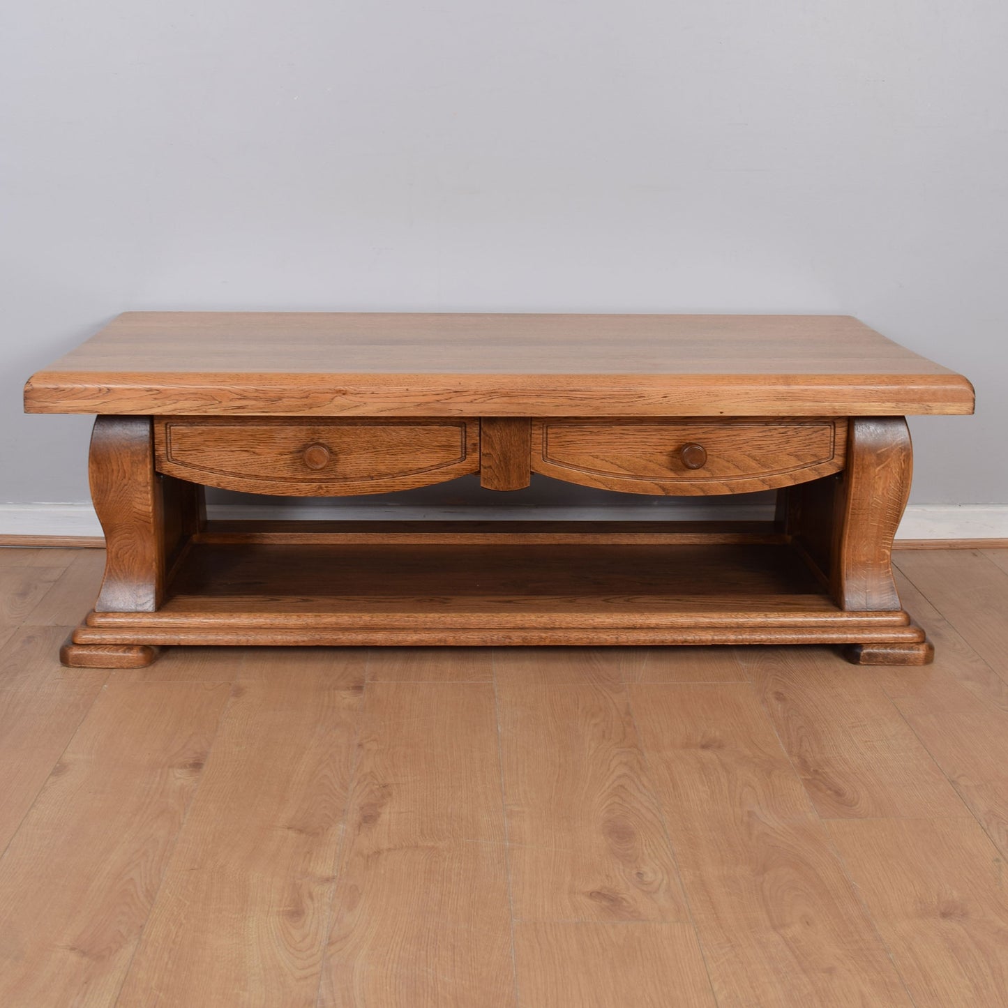 Oak Two-Drawer Coffee Table