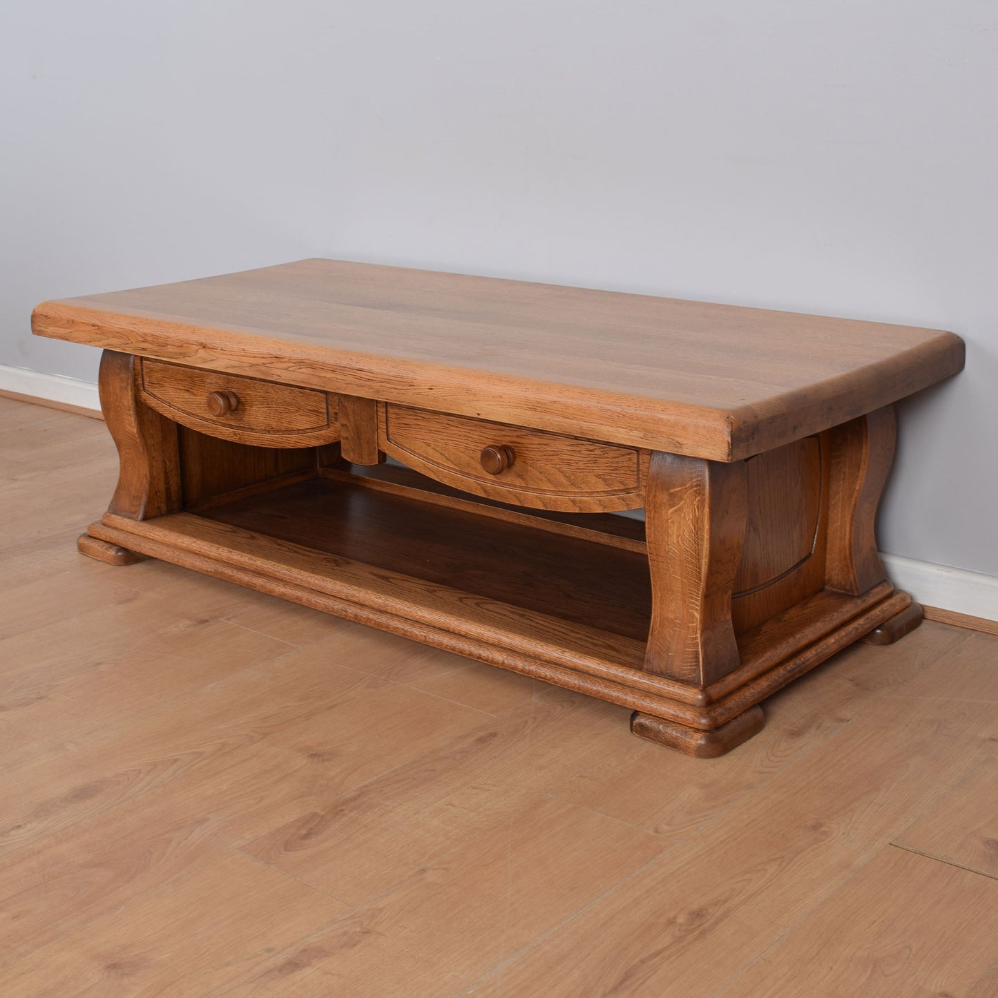 Oak Two-Drawer Coffee Table