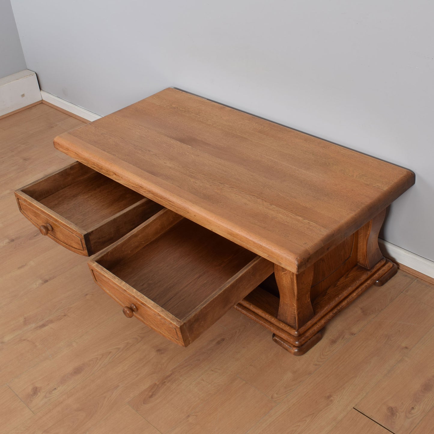 Oak Two-Drawer Coffee Table