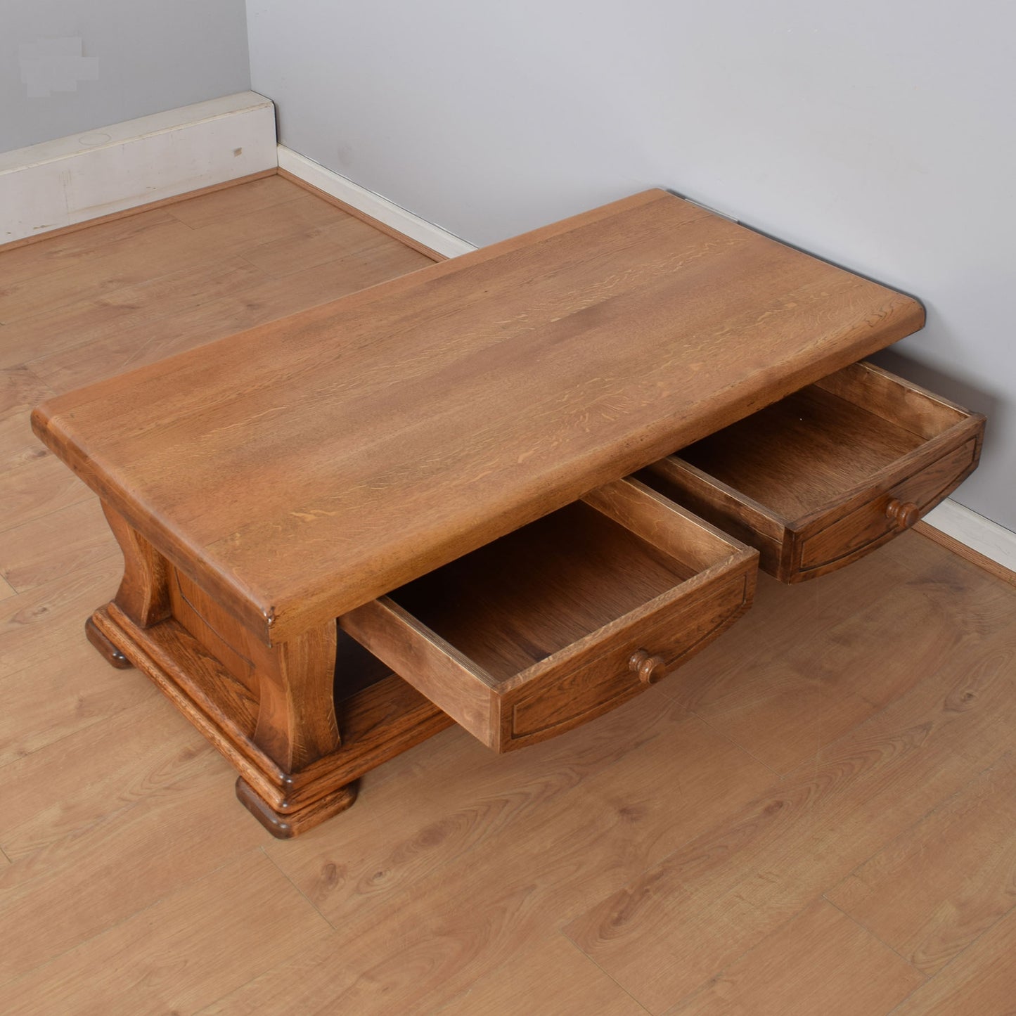 Oak Two-Drawer Coffee Table