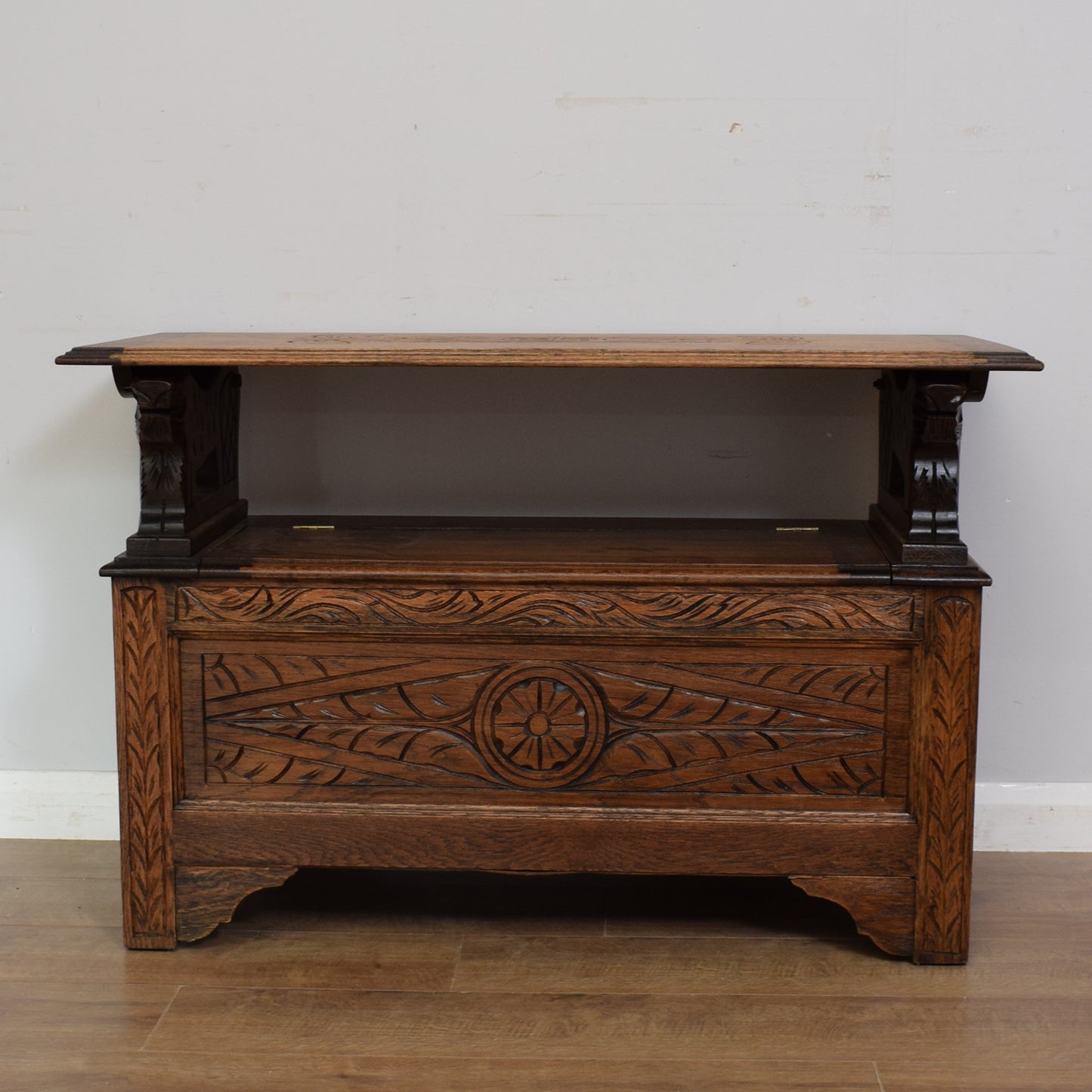 Vintage Oak Monks Bench