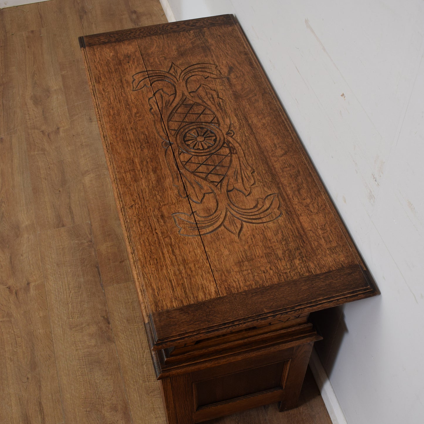 Vintage Oak Monks Bench