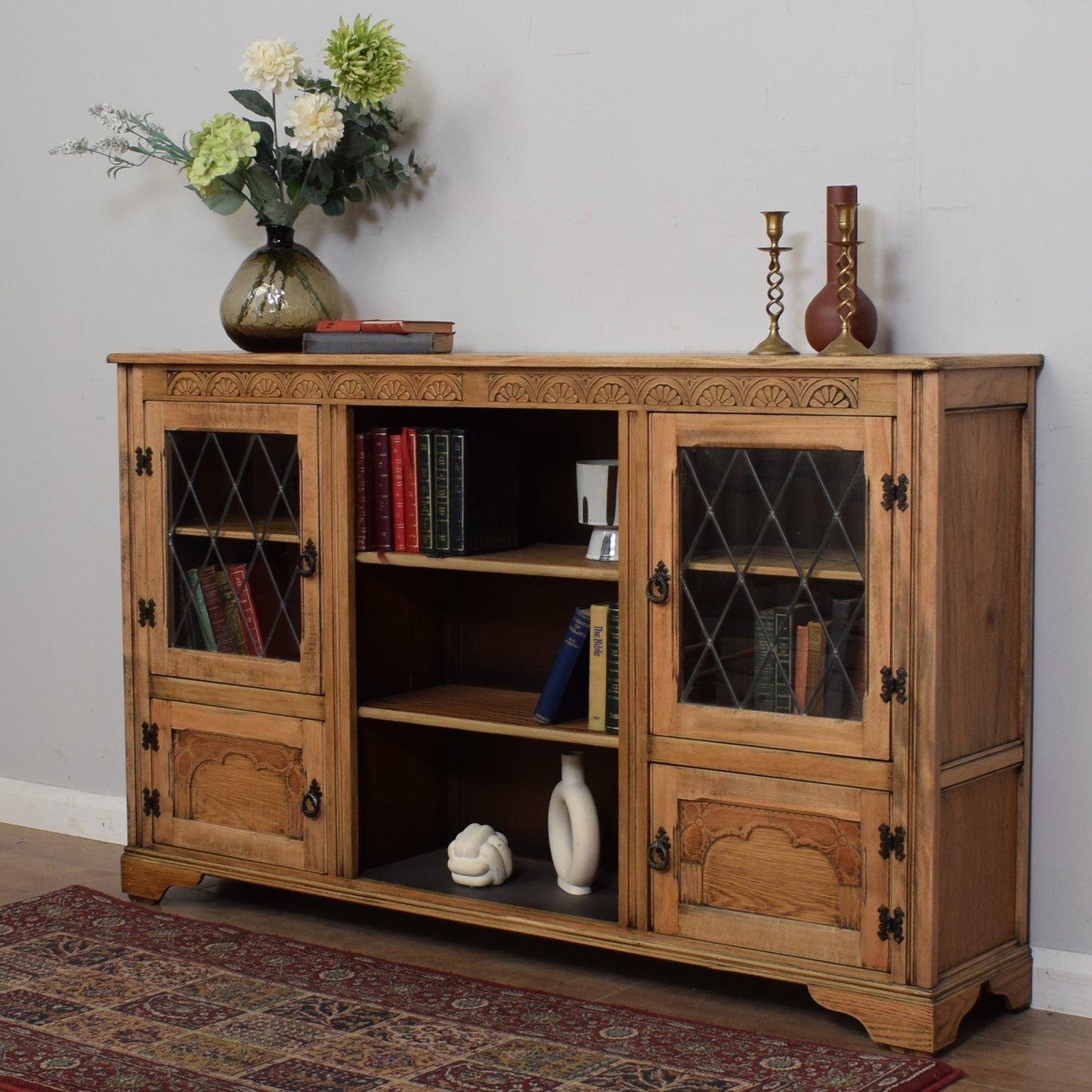 Restored Glazed Bookcase