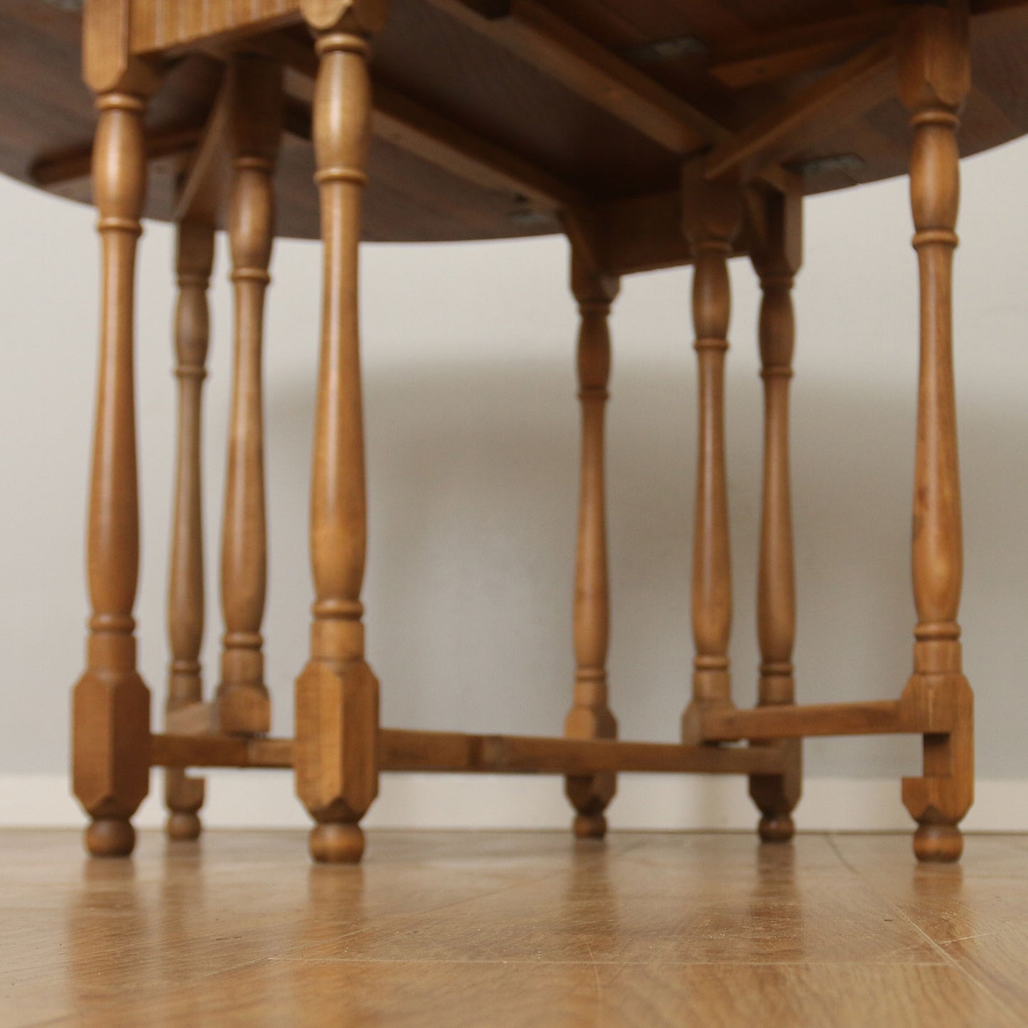 Drop-Leaf Table And Four Wheelback Chairs