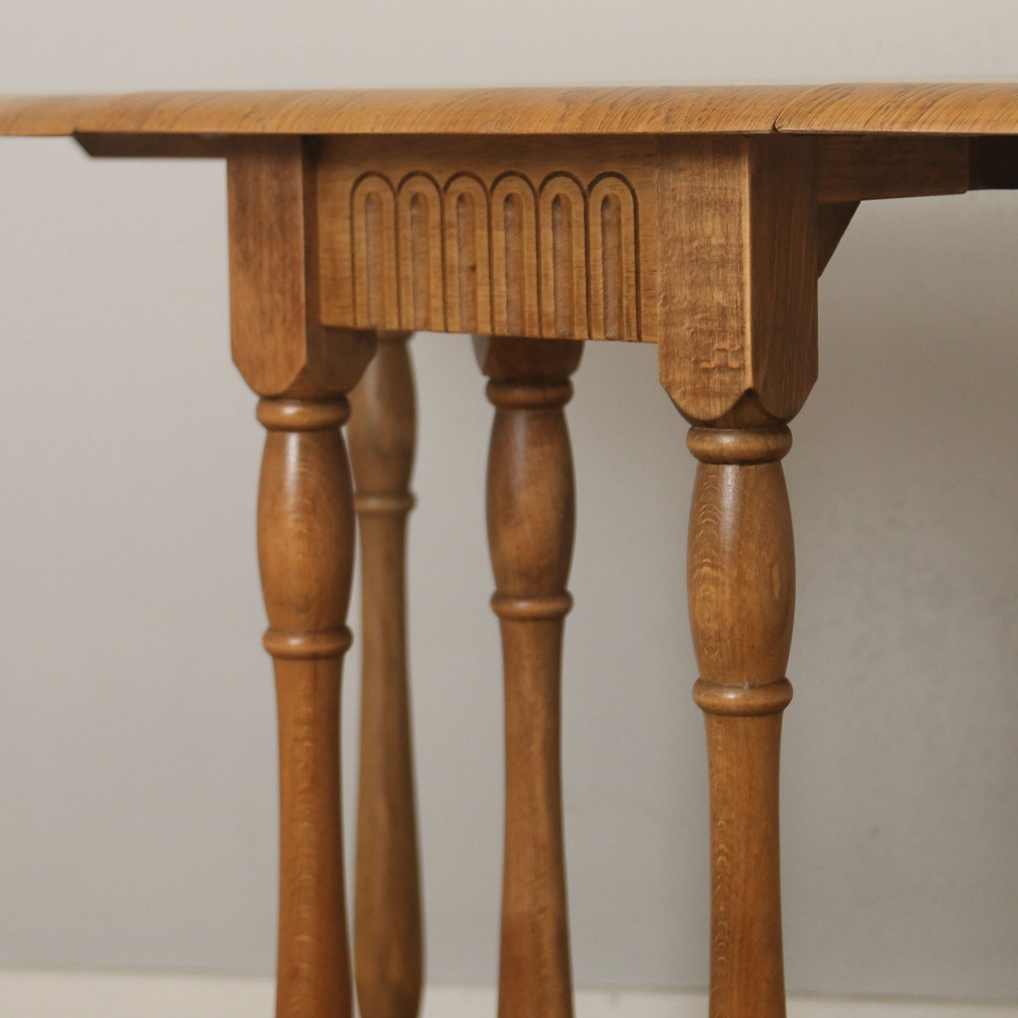 Drop-Leaf Table And Four Wheelback Chairs