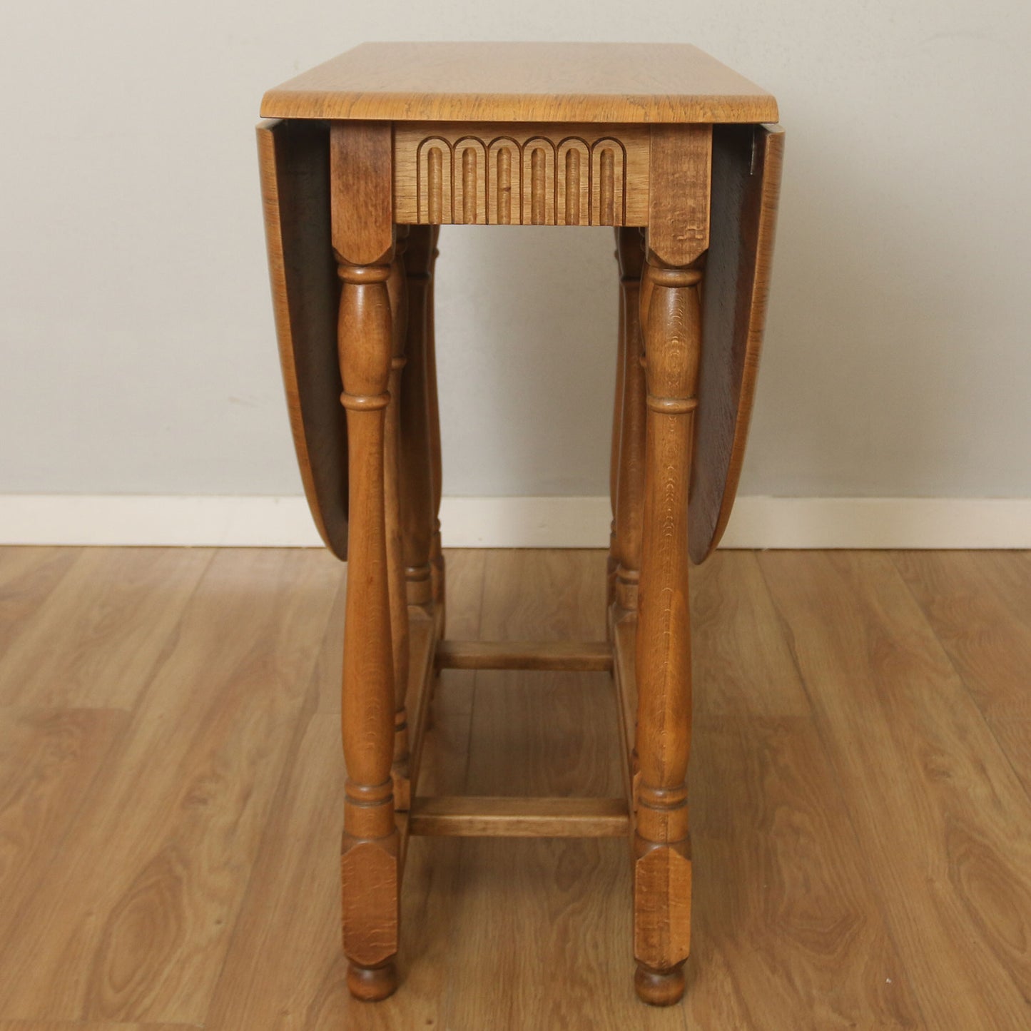 Drop-Leaf Table And Four Wheelback Chairs