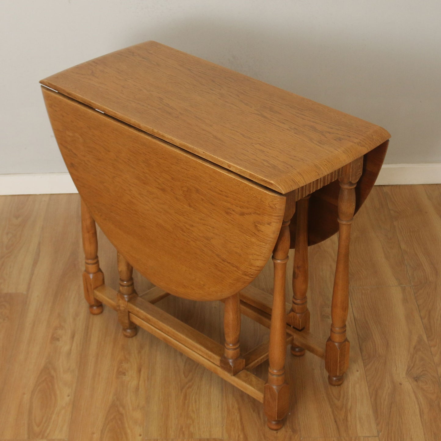 Drop-Leaf Table And Four Wheelback Chairs