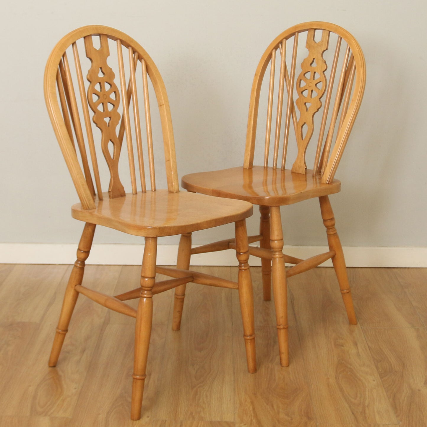 Drop-Leaf Table And Four Wheelback Chairs