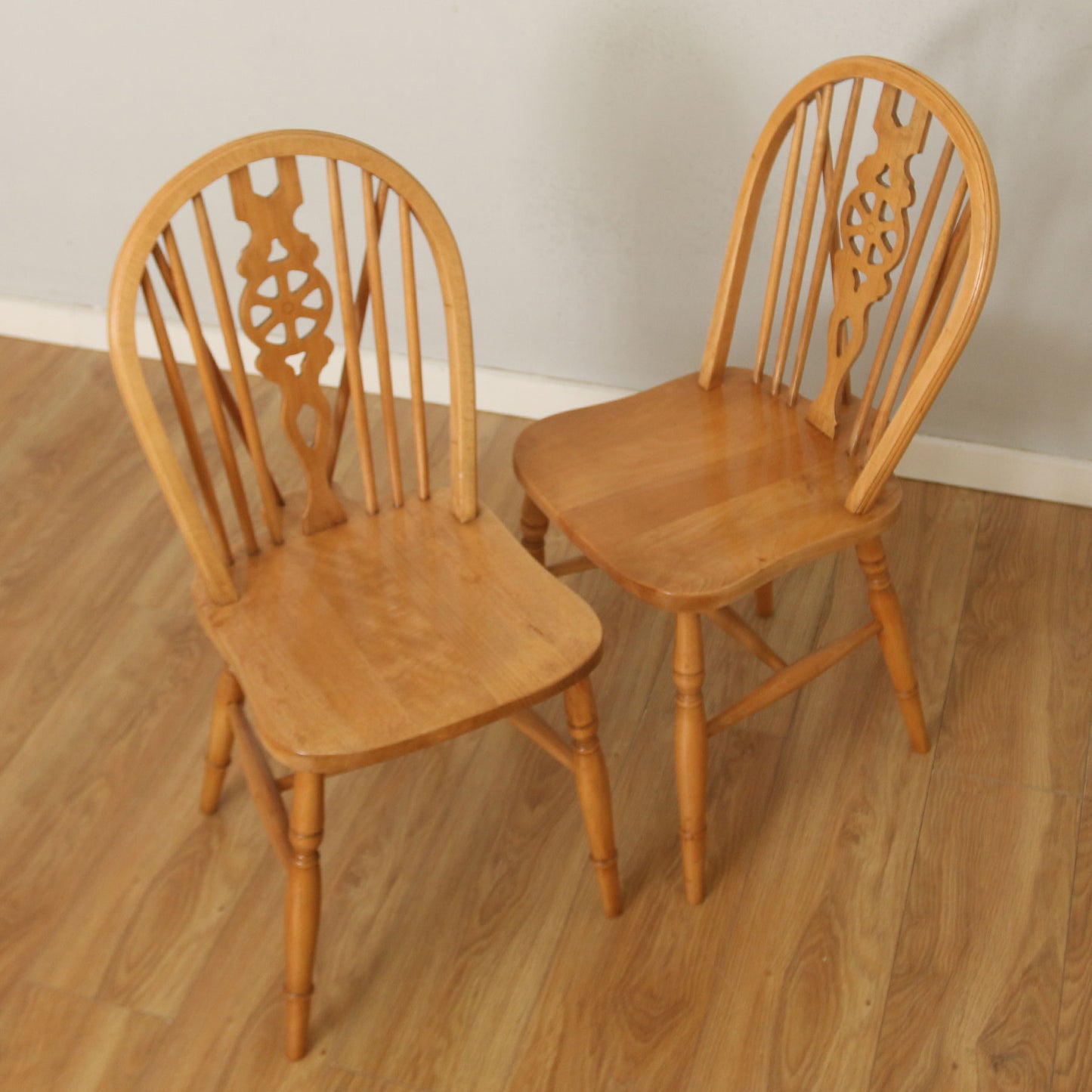Drop-Leaf Table And Four Wheelback Chairs